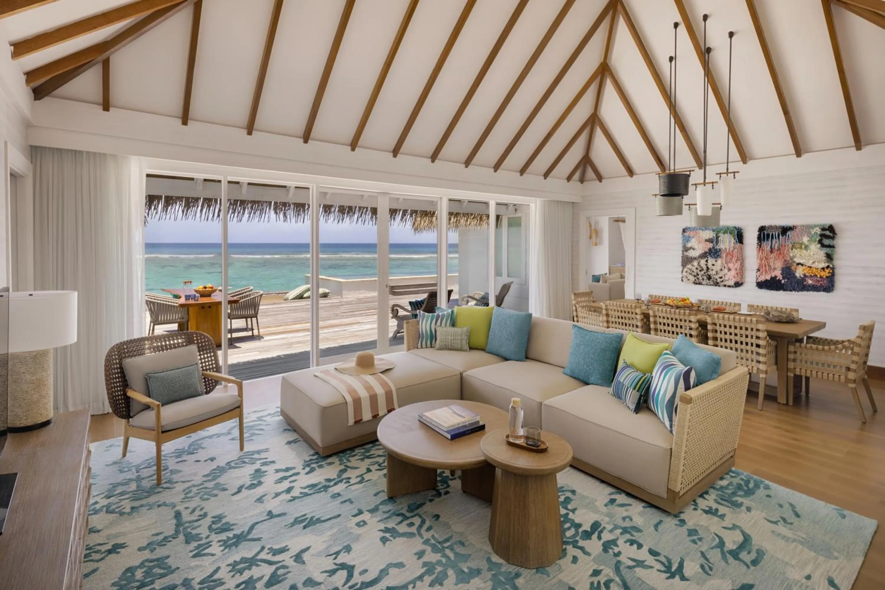 Living room in Six Senses Kanuhura