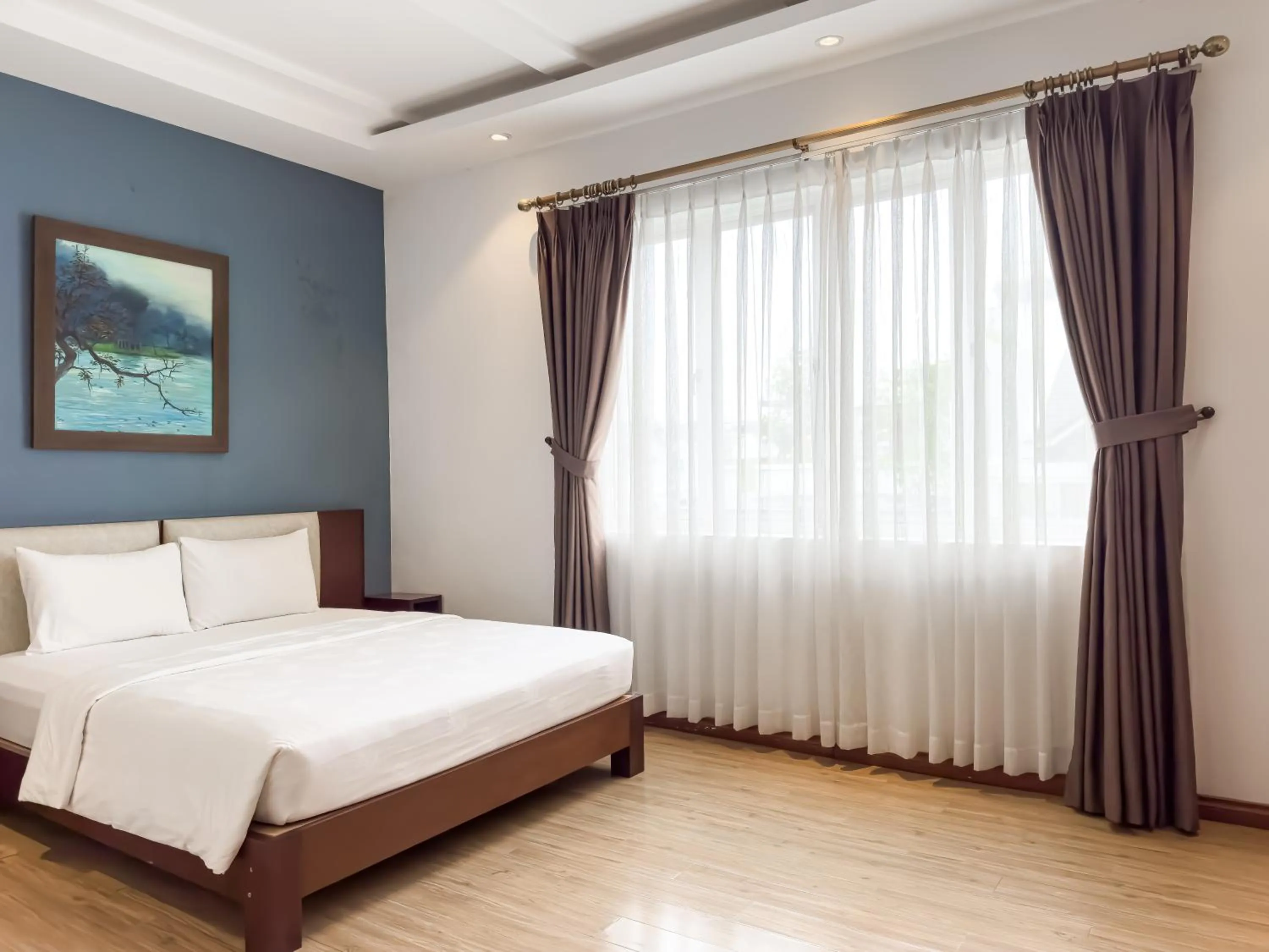 View (from property/room), Bed in Hoang Yen Hotel Near SECC - Phu My Hung