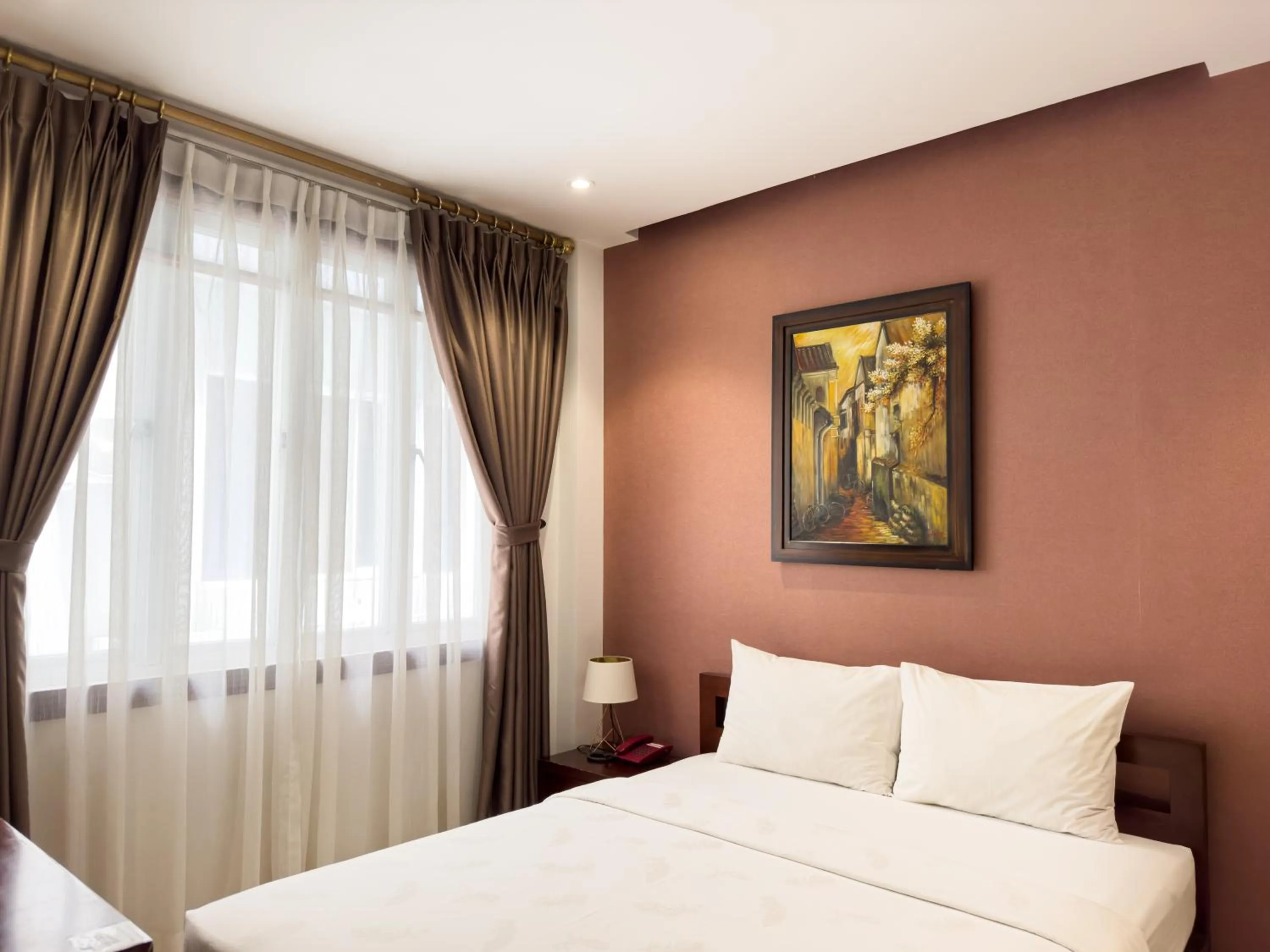 Bedroom, Bed in Hoang Yen Hotel Near SECC - Phu My Hung