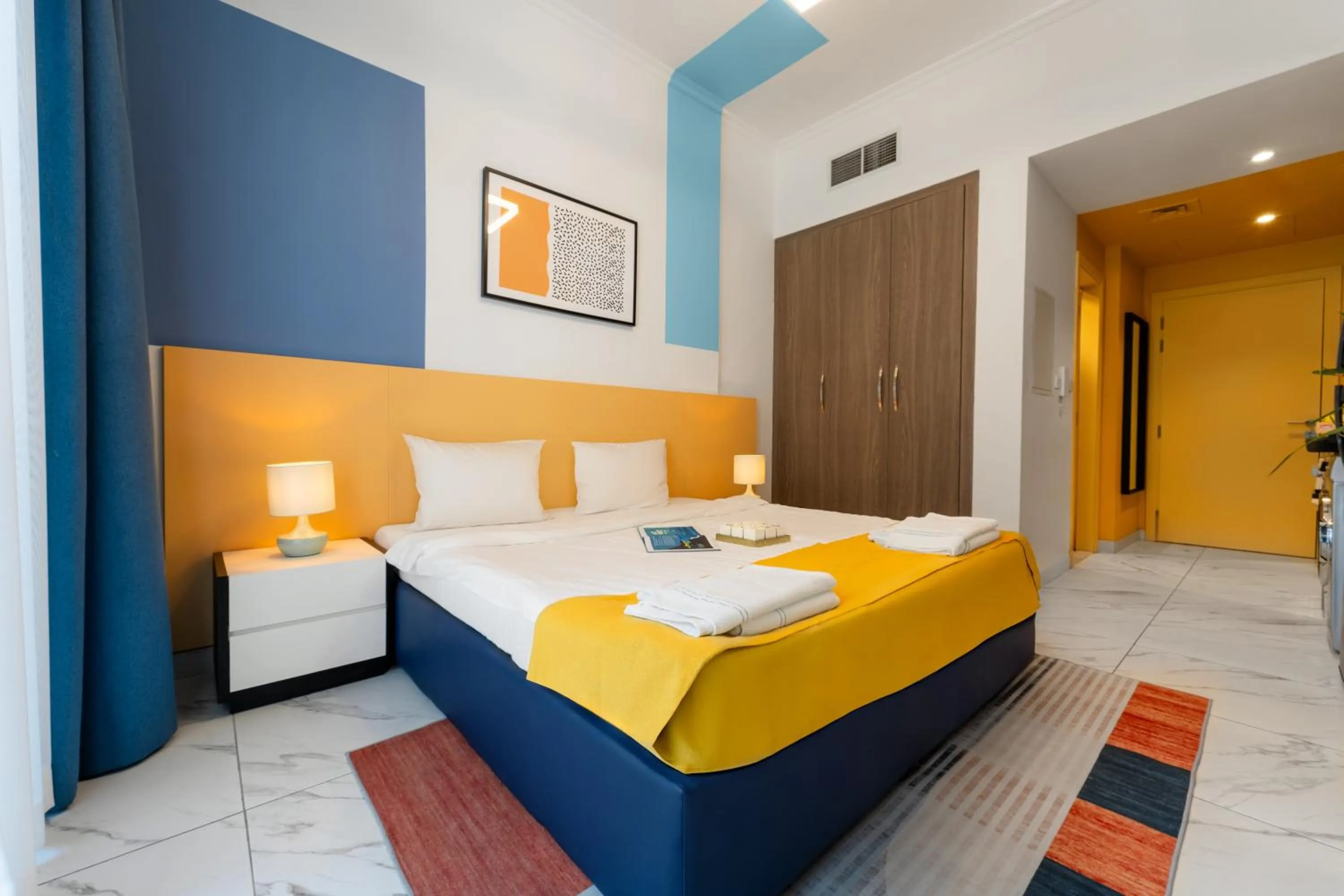 Bedroom, Bed in Izzzi Life Mint