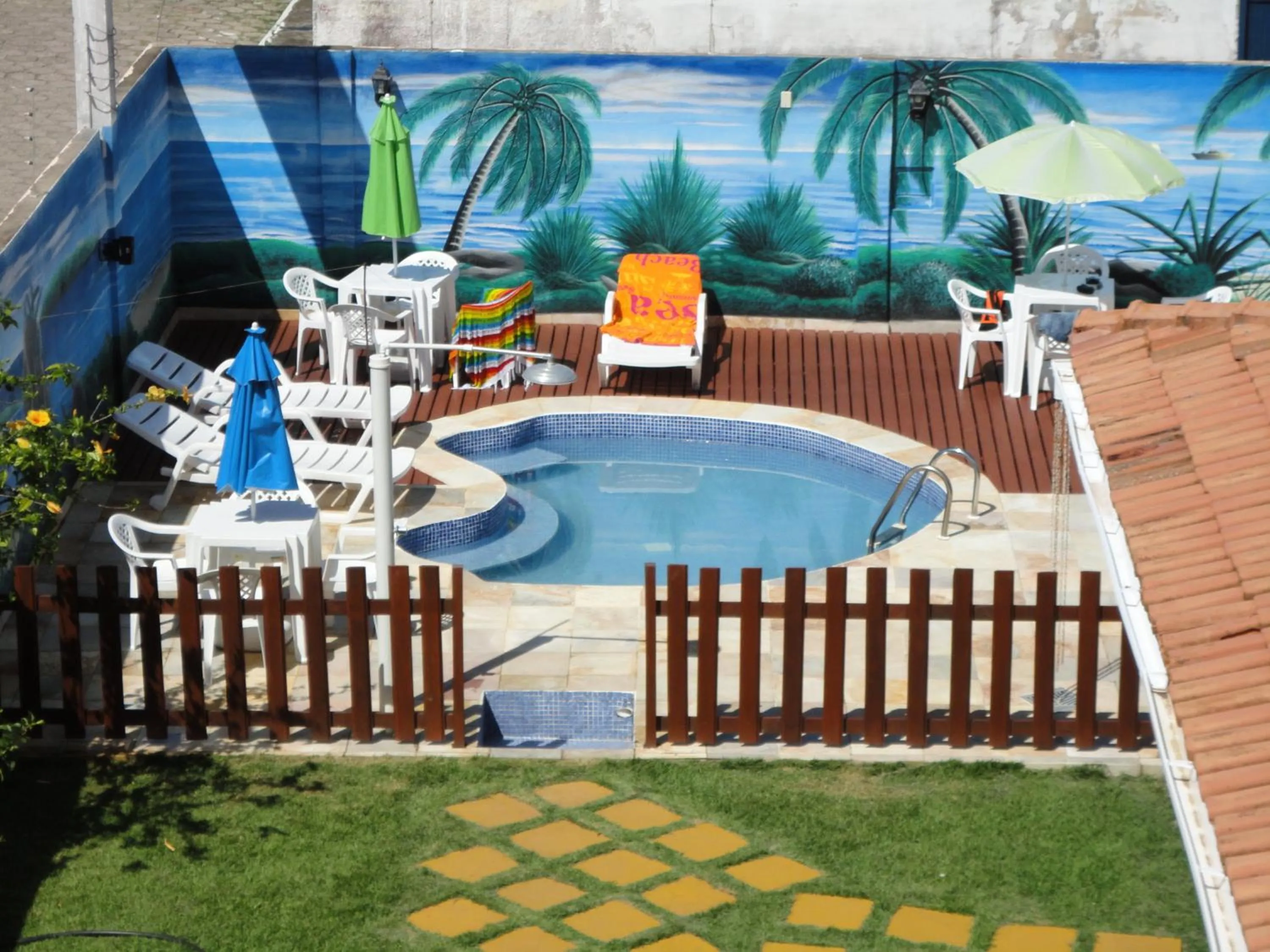 Pool view in Pousada Paradise