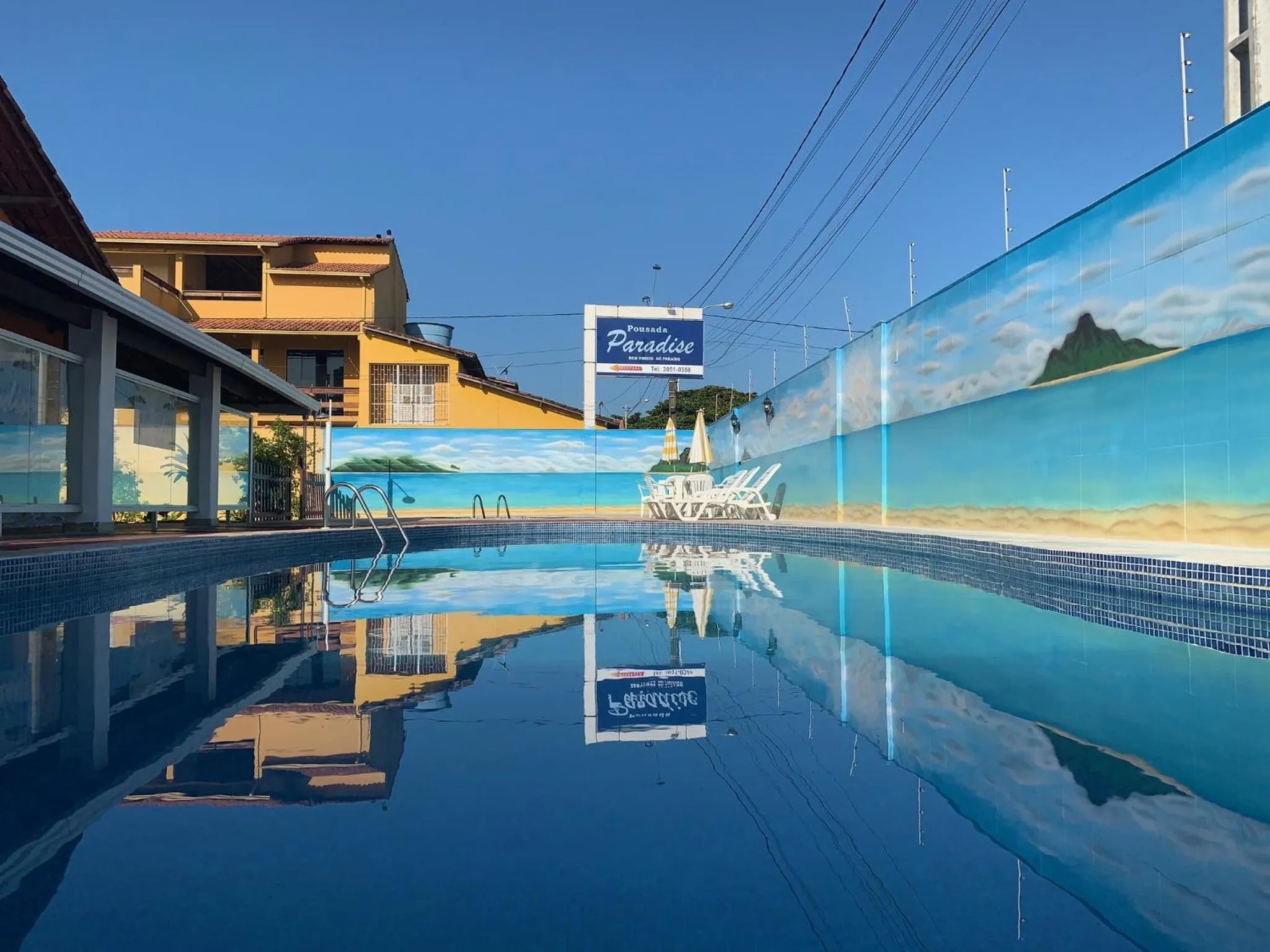 Pool view in Pousada Paradise