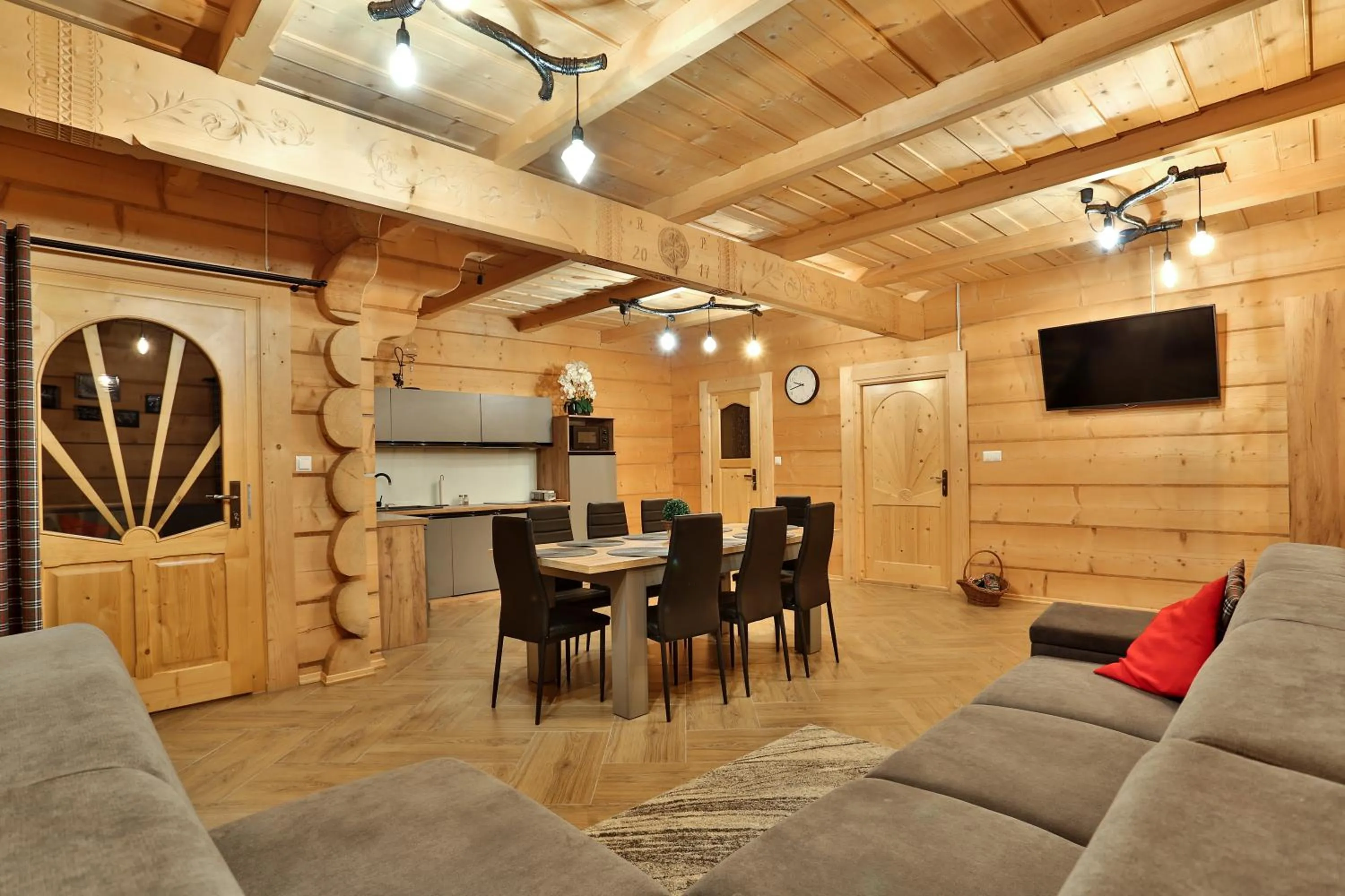 Communal kitchen in Willa Jarząbek - 5 min do term Szaflary I Gorący Potok