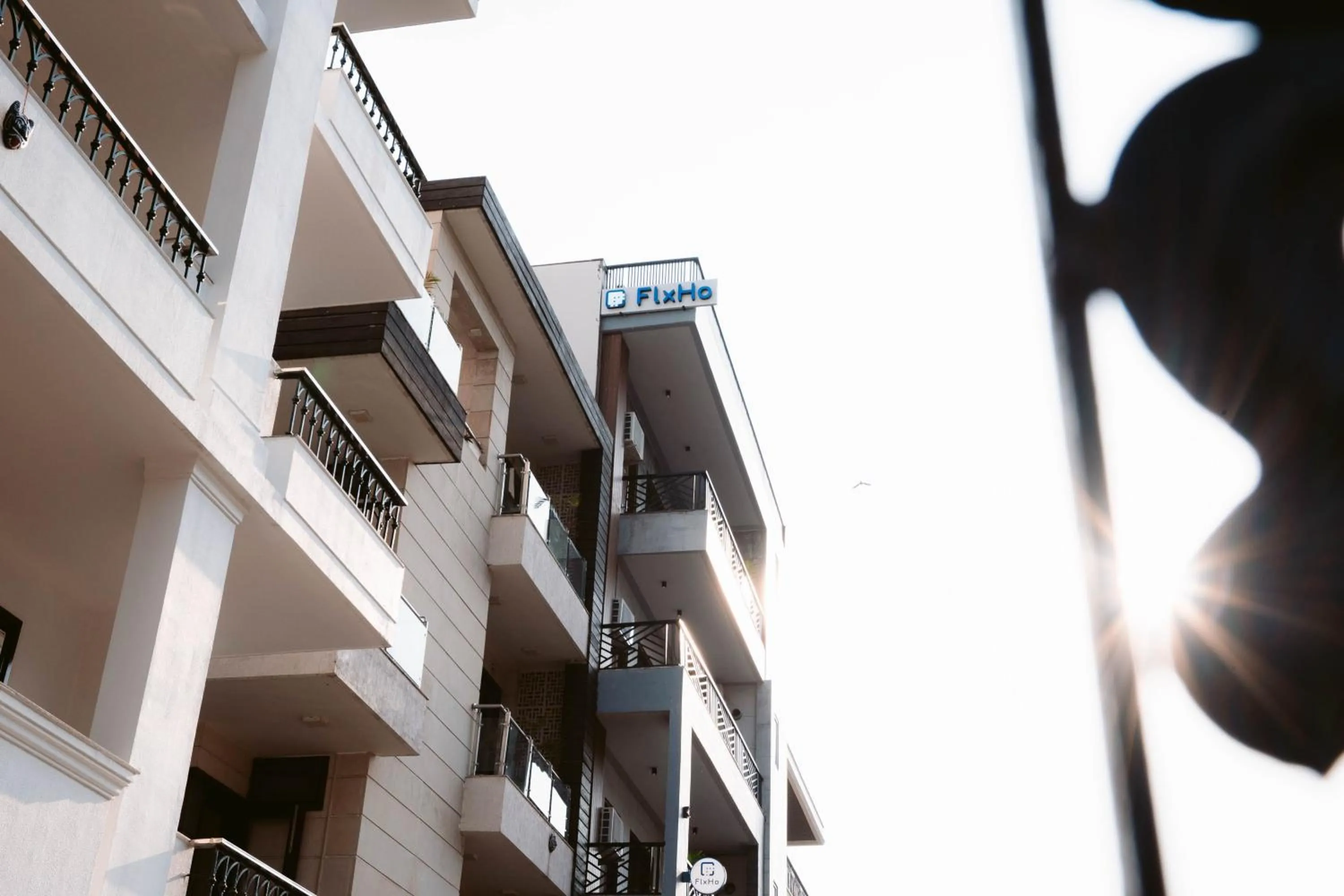 Facade/entrance in FlxHo Duo - Serviced Apartment & Rooms - Golf Course Road