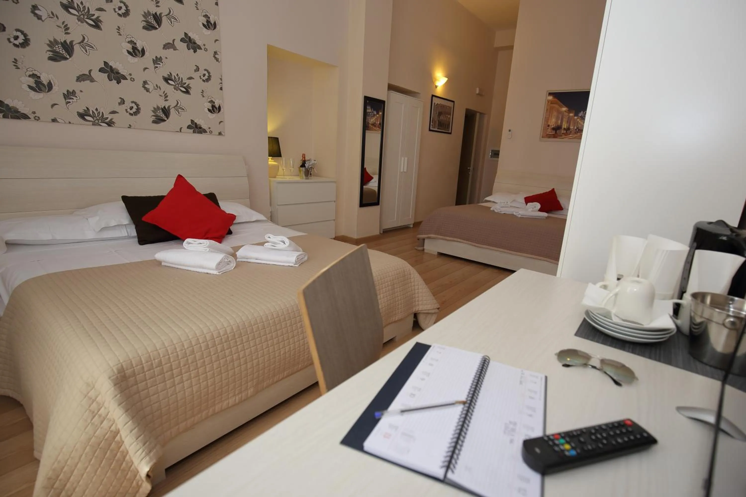 Bed in Aria Rome Rooms