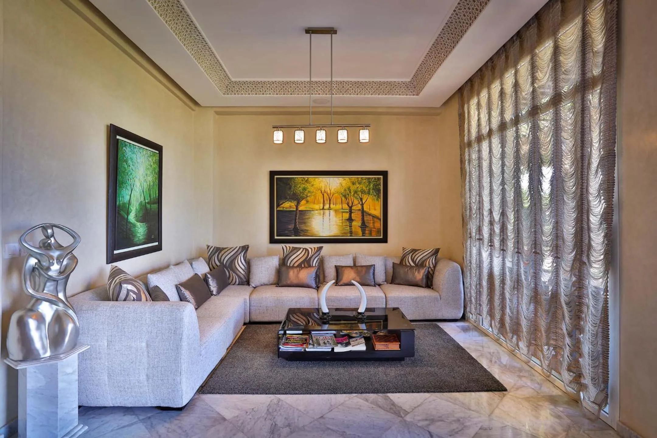 Living room in Palais Amador