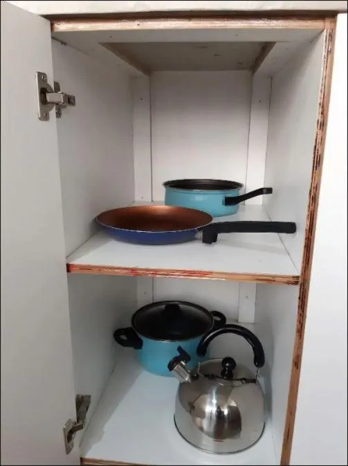 Kitchen or kitchenette in Ship MARIA Hotel