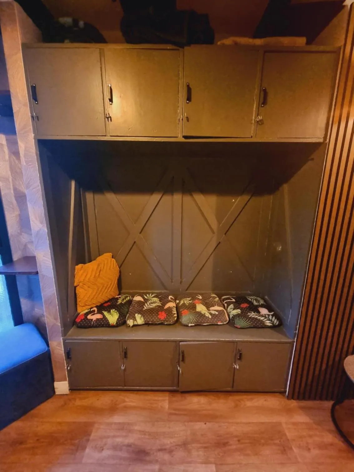 Seating area, Bed in International Budget Hostel City Center