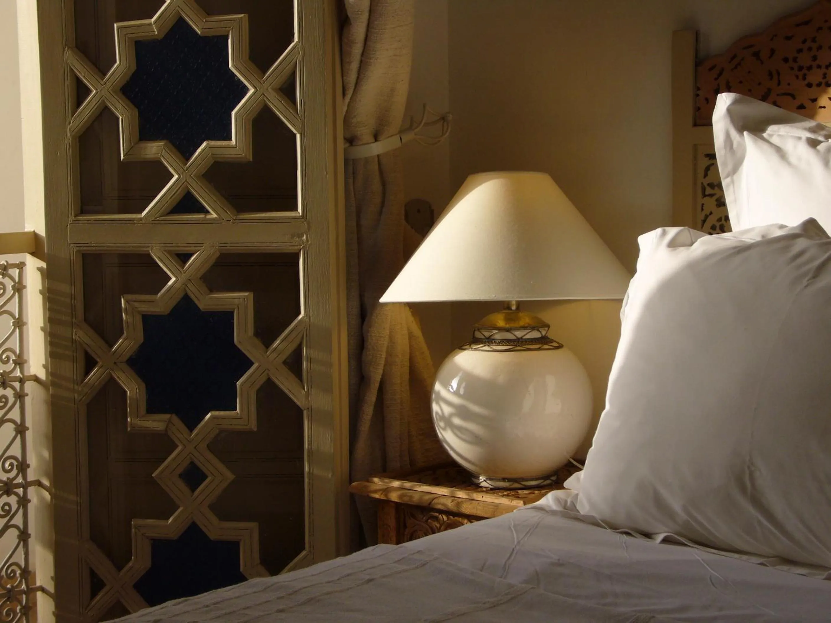 Decorative detail, Bed in Riad Clémentine