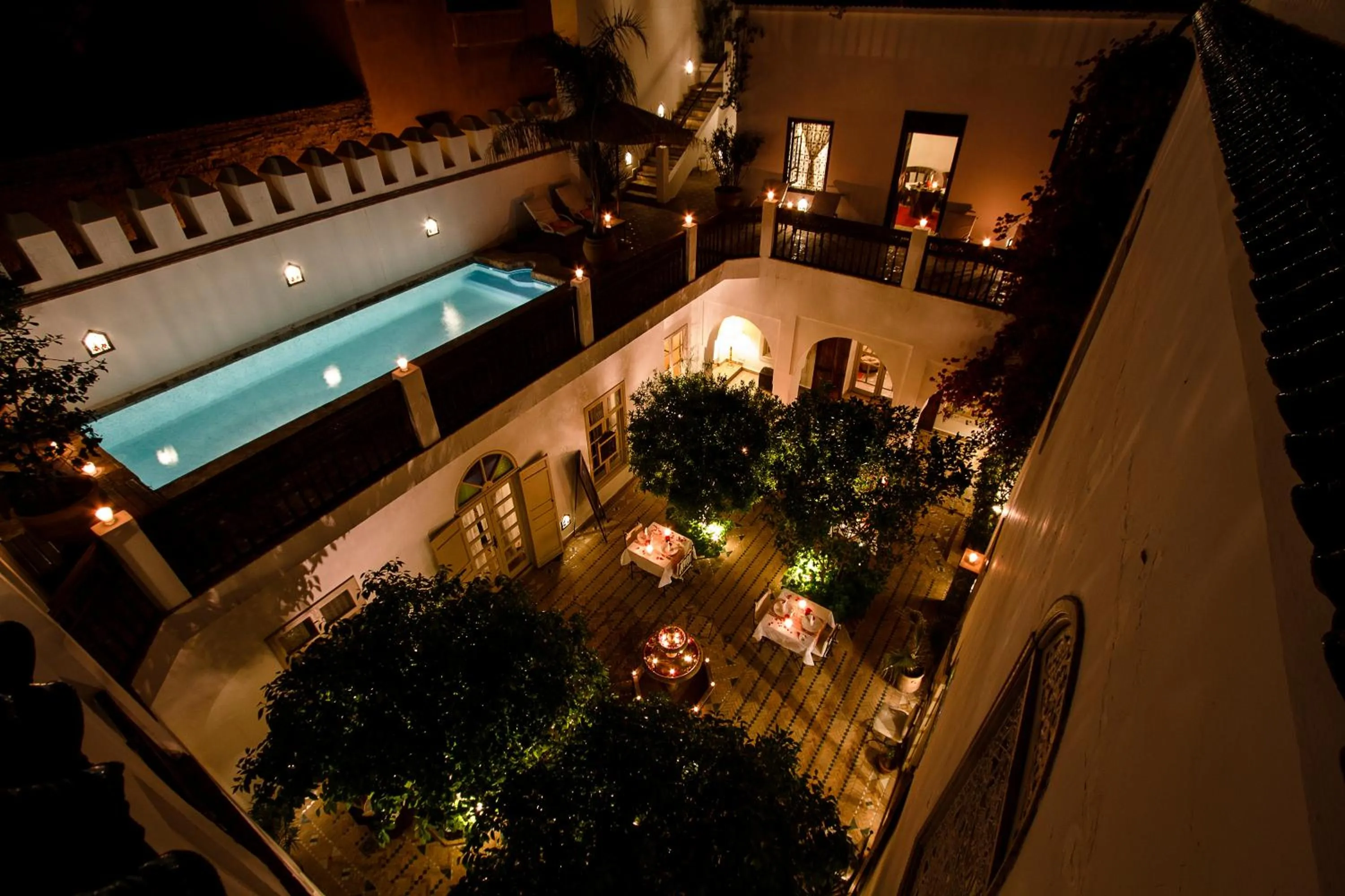 Bird's eye view in Riad Clémentine