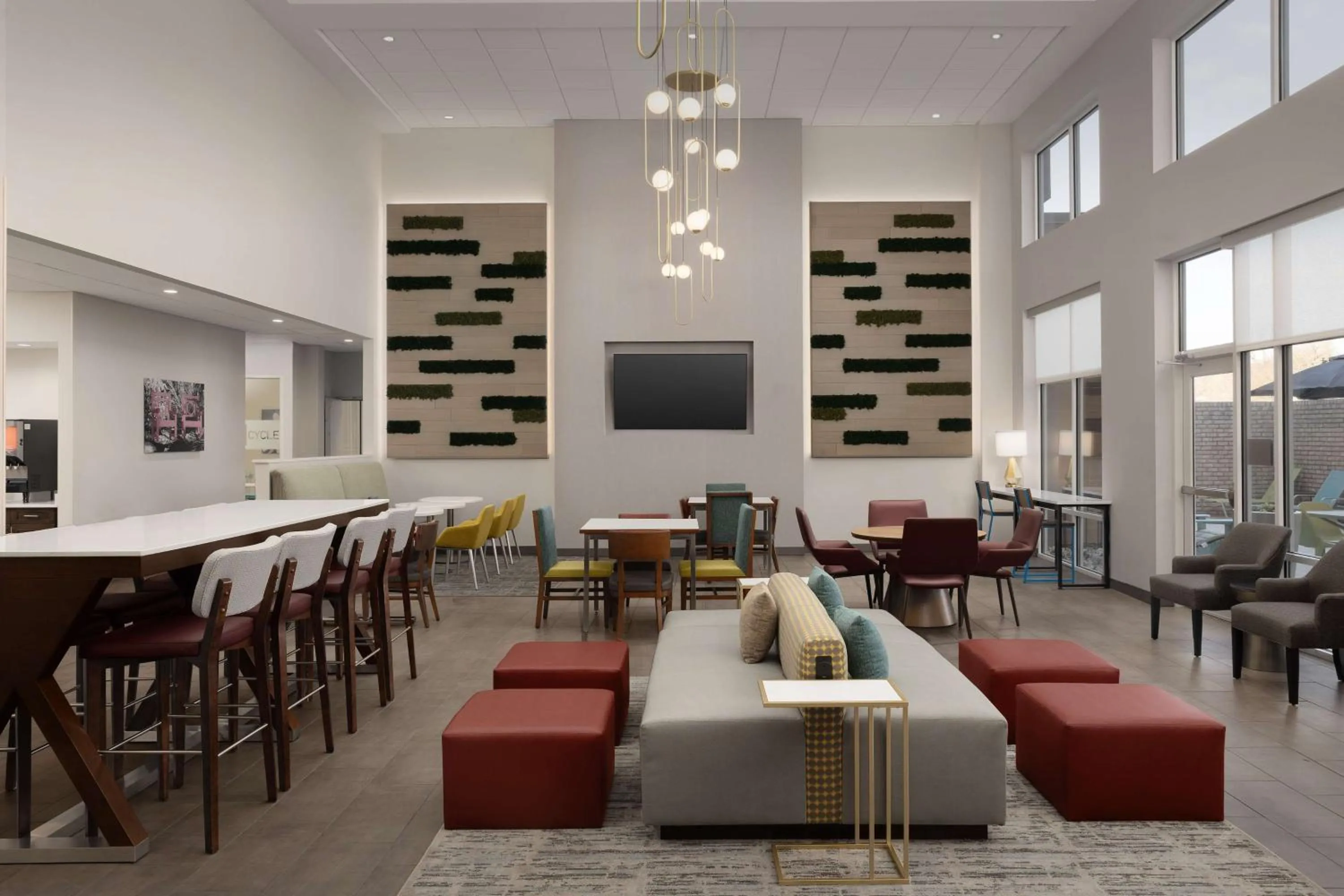Lobby or reception in Hampton Inn & Suites Durham University Medical Center