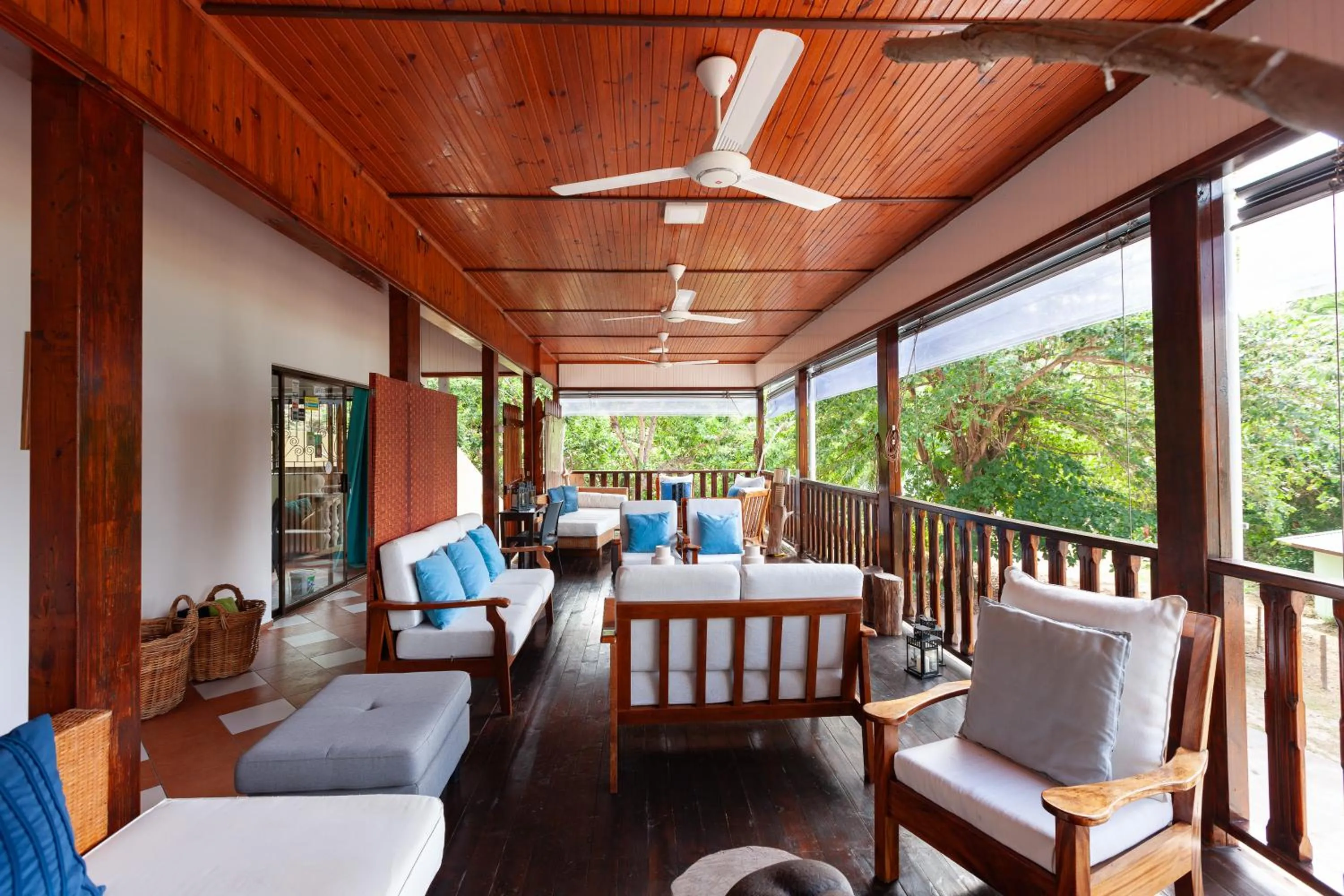 Seating area in Villa Anse La Blague
