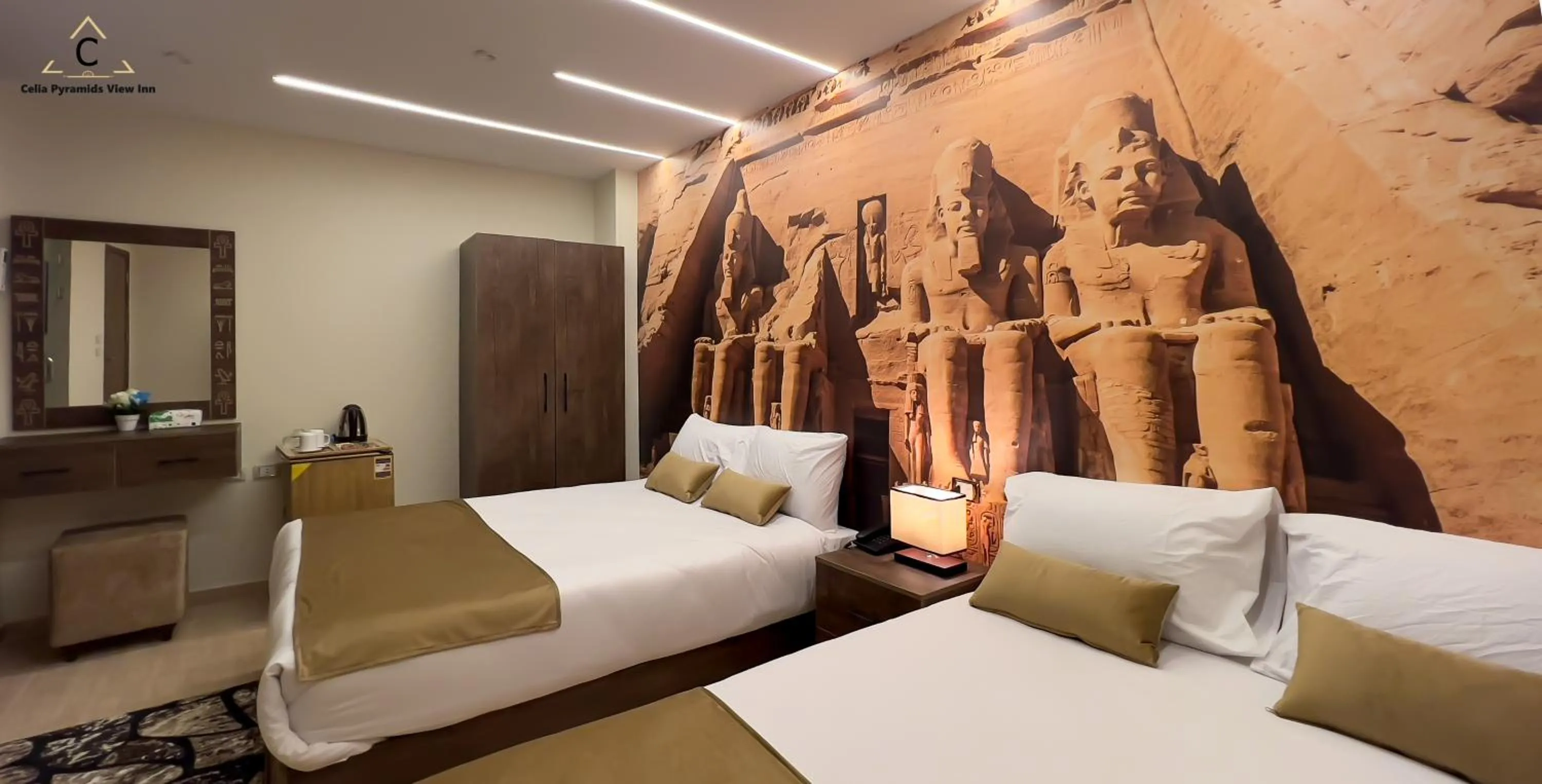 Bedroom, Bed in Celia Pyramids View inn