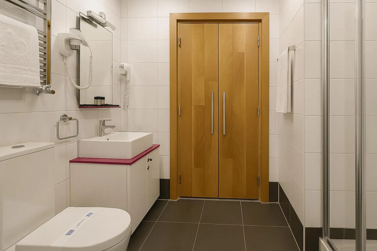 Shower in Black Art Otel