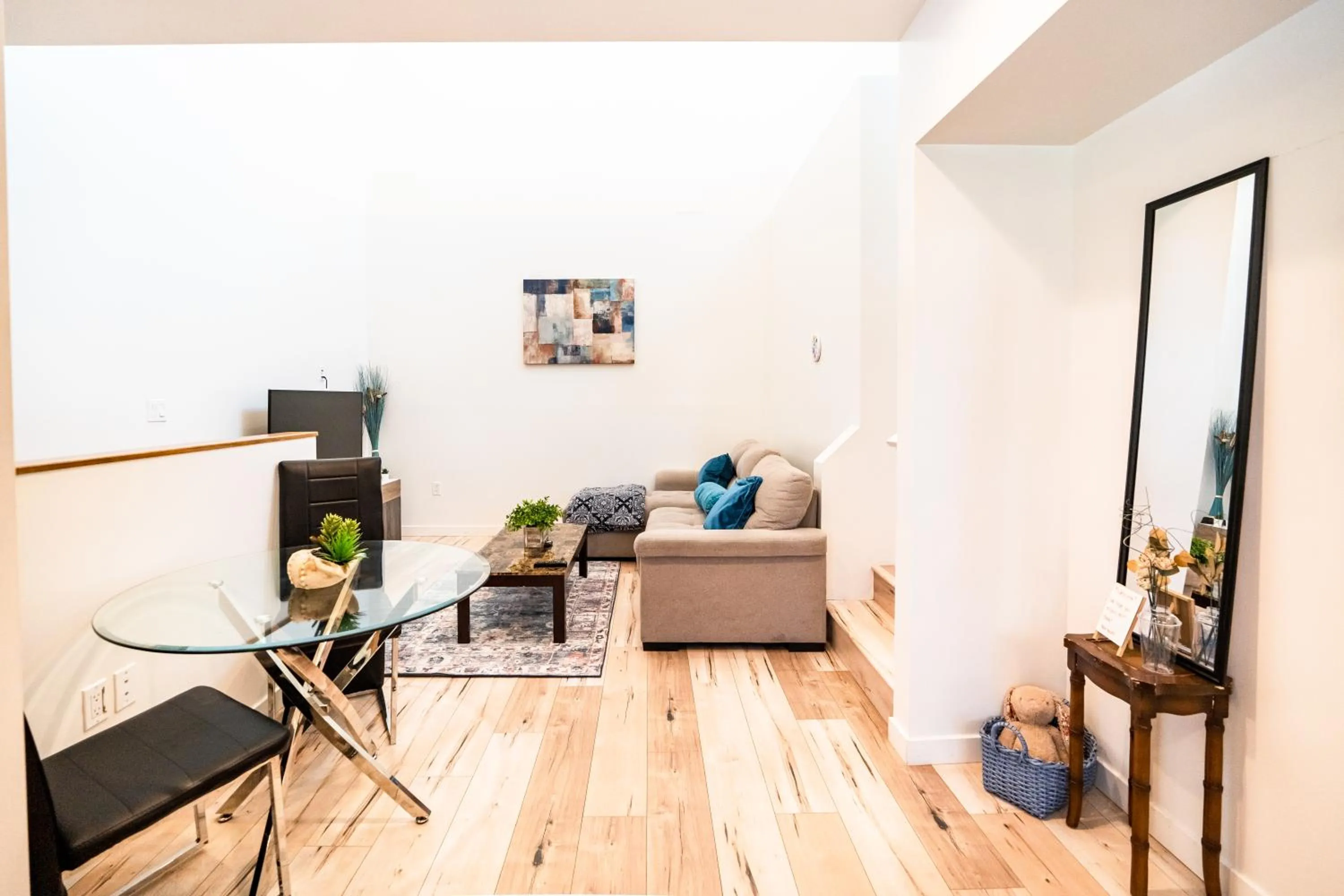 Living room in Brand New Koreatown Loft with 3 Levels 2 Parking Spots