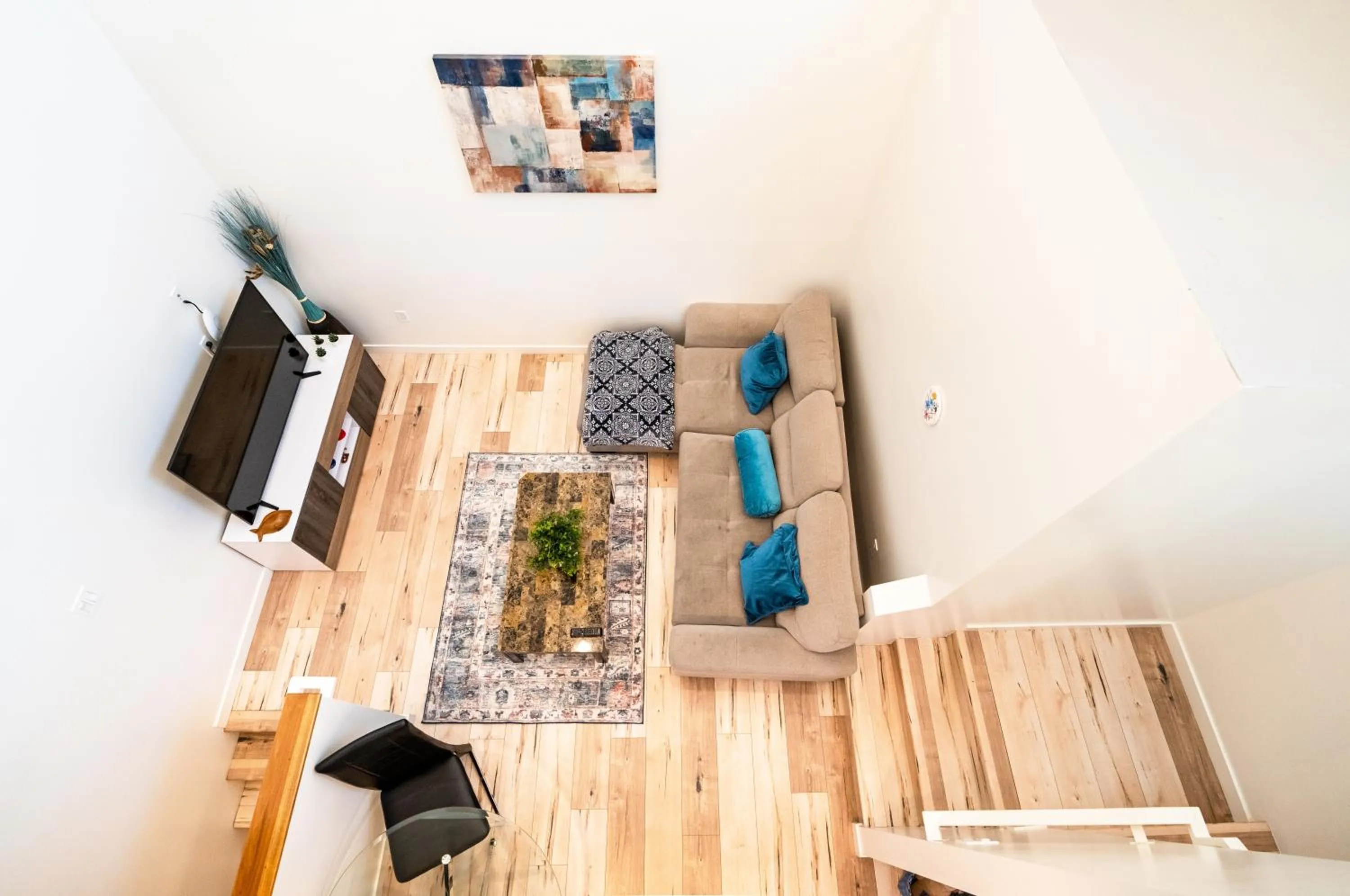 Living room in Brand New Koreatown Loft with 3 Levels 2 Parking Spots