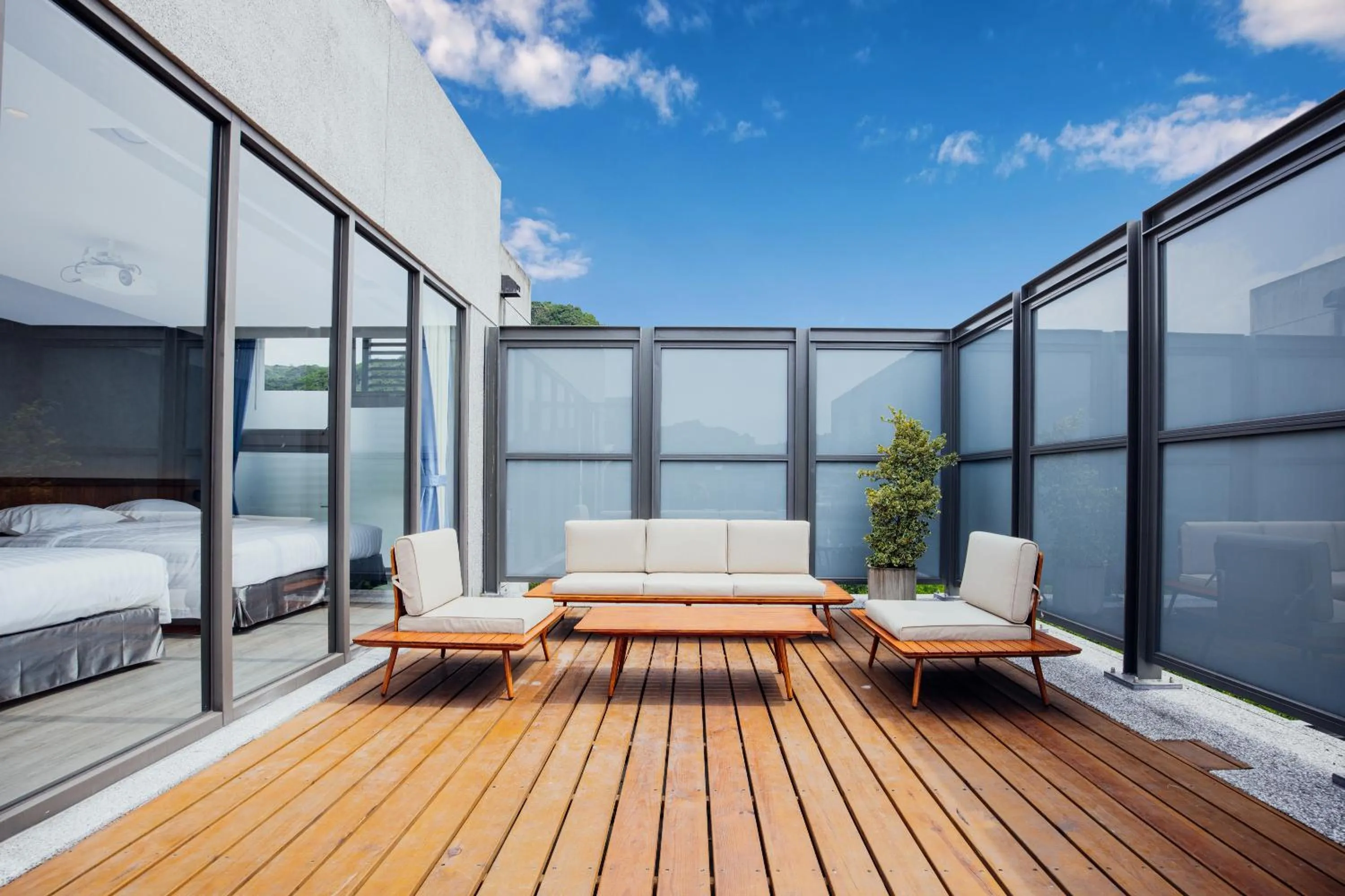 Patio in Hotel BEGINS 倉箱蜜境文旅