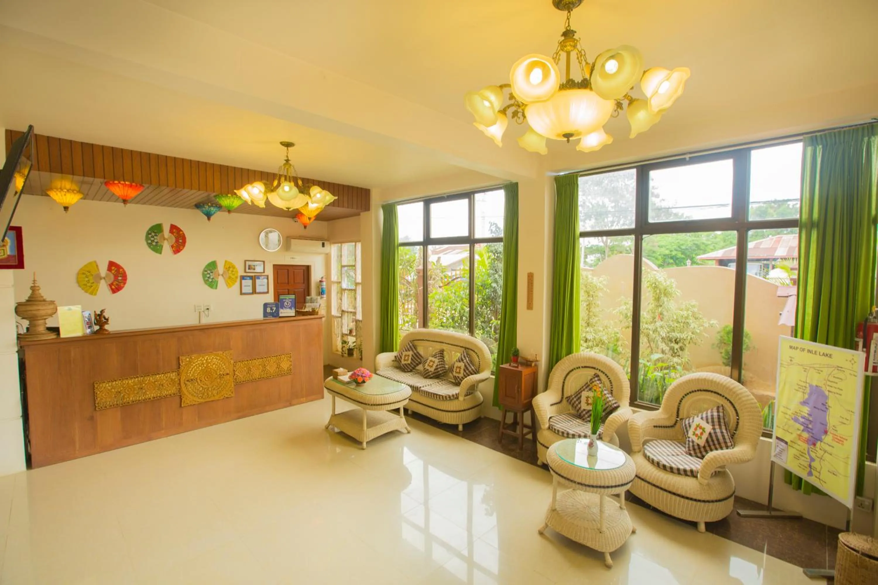 Lobby or reception in Inle Apex Hotel