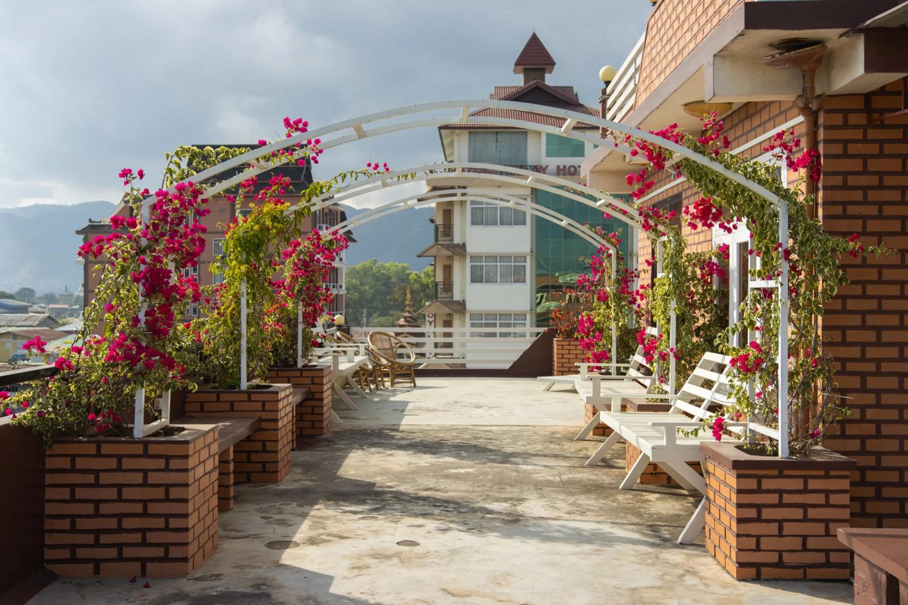 Seating area in Inle Apex Hotel