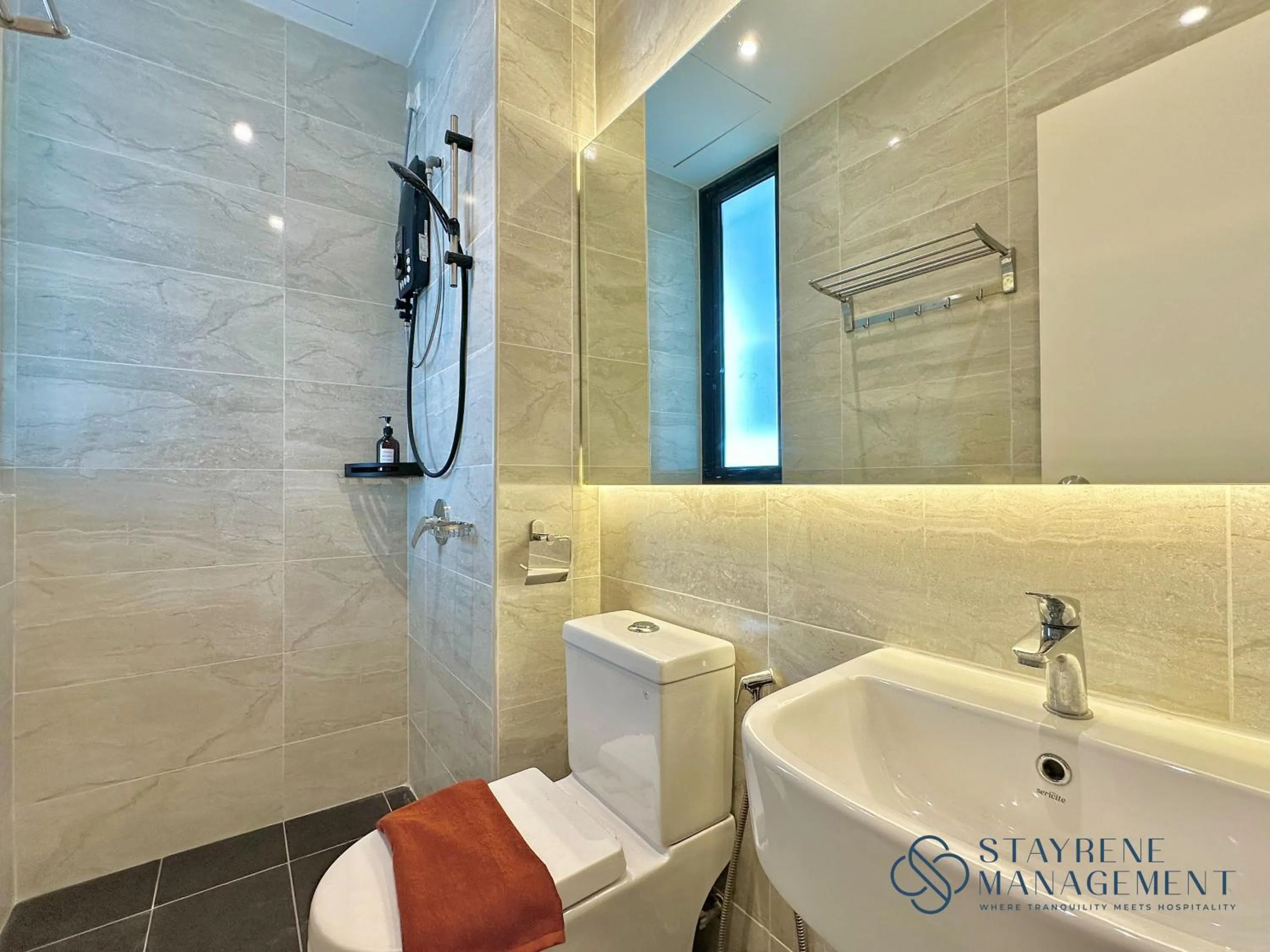 Shower in SKS Pavillion Residences by Stayrene