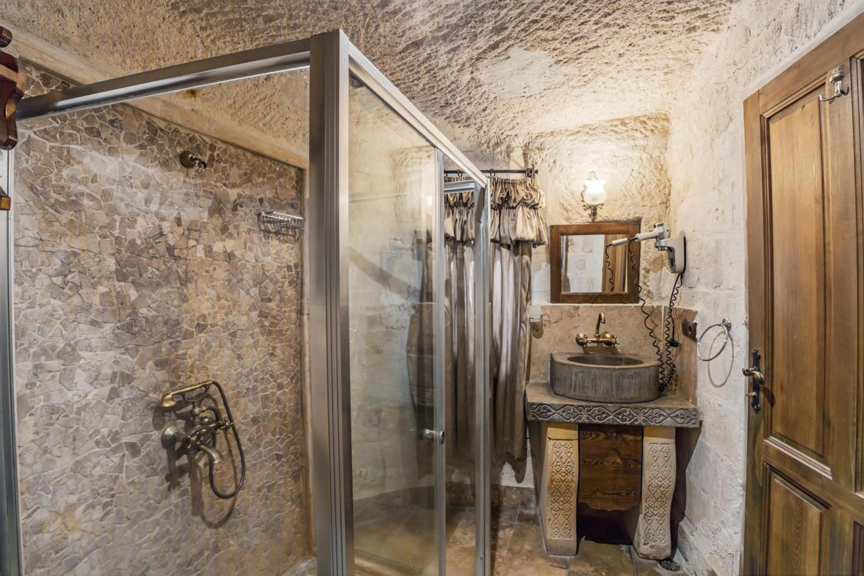 Shower in Phocas Cave Suites