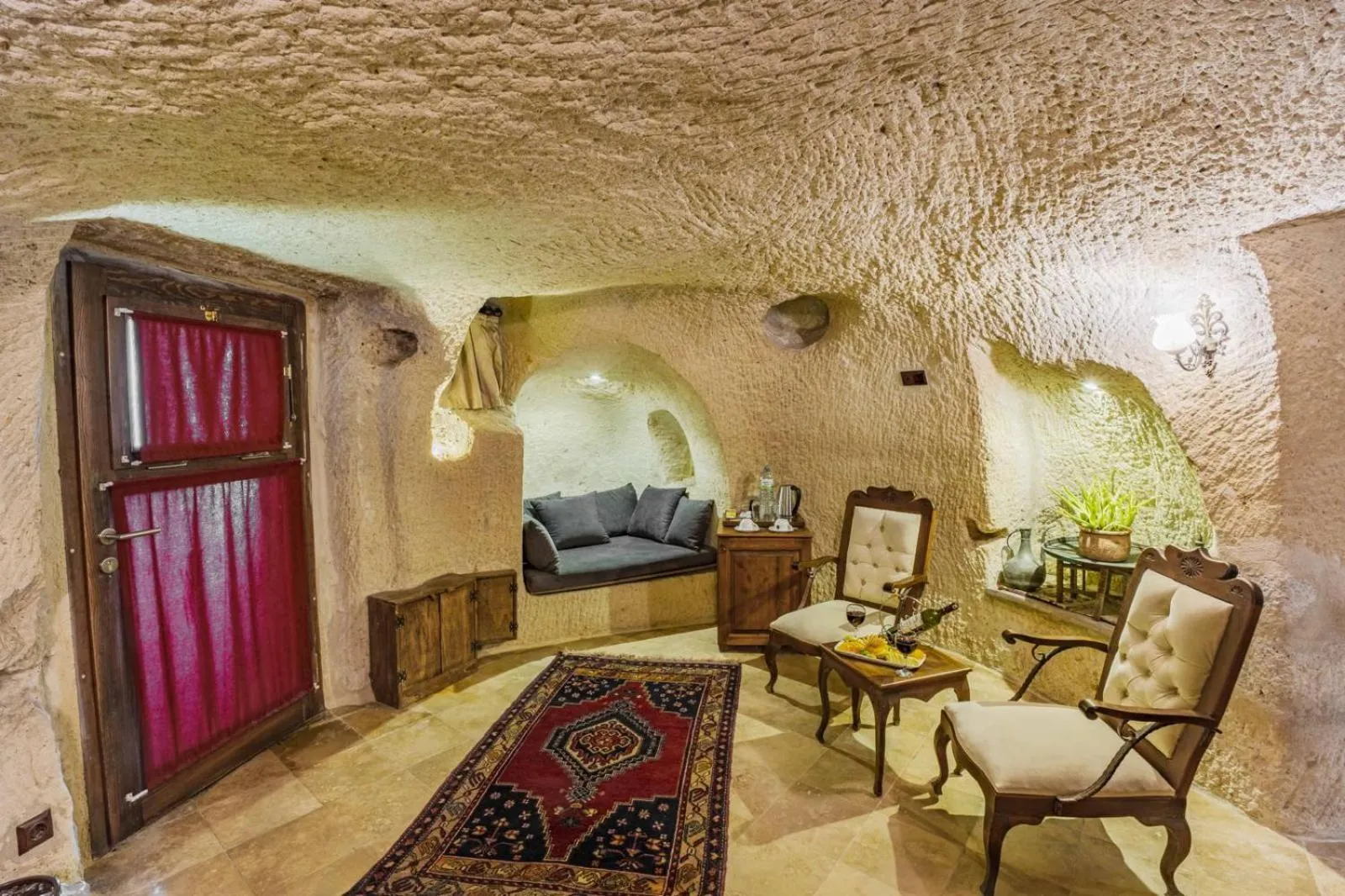 Living room in Phocas Cave Suites