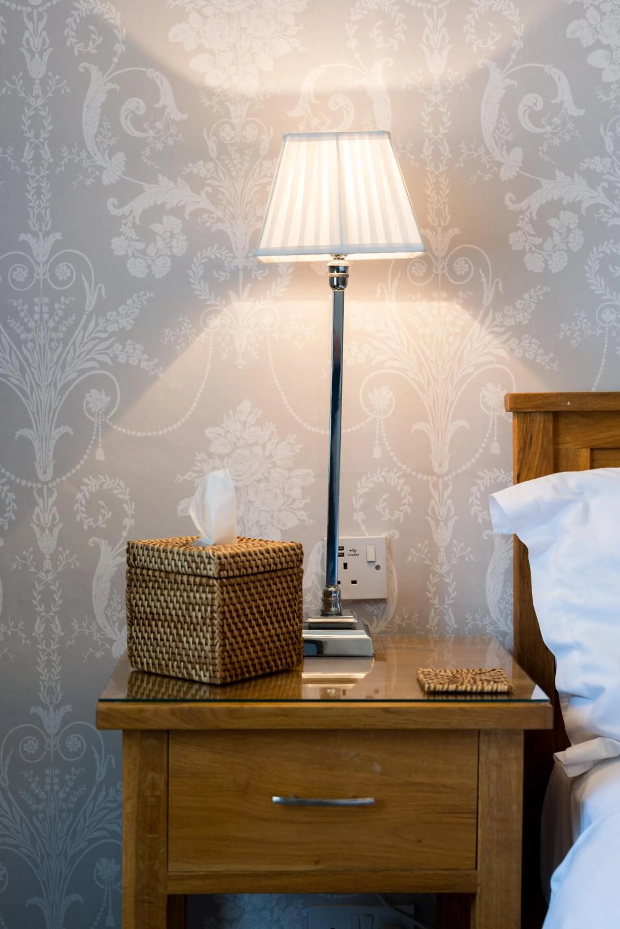 Decorative detail, Bed in The Swan Hotel