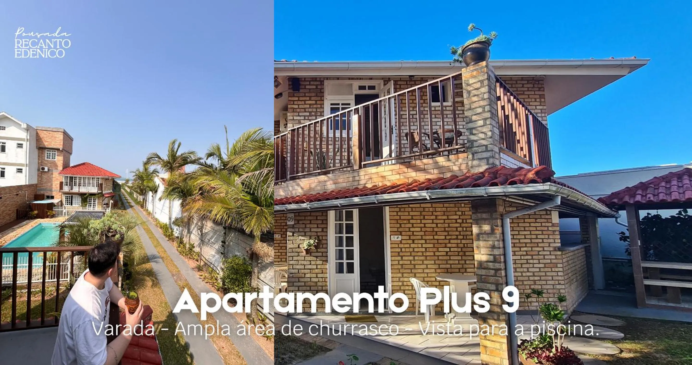 Balcony/Terrace in Pousada Recanto Edênico - à beira mar da Praia Ponta do Papagaio, Palhoça SC