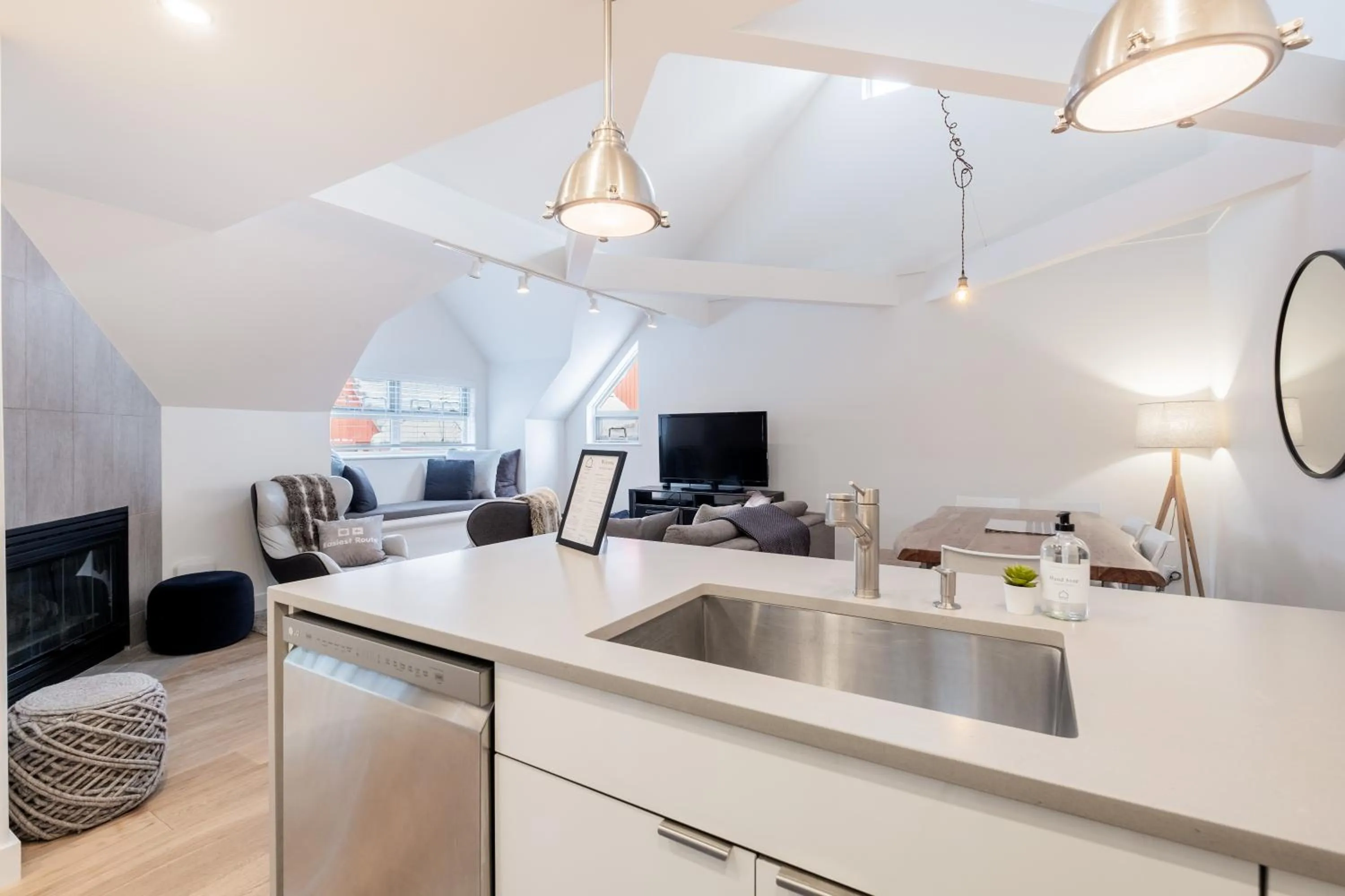 kitchen in Lake Placid Lodge by Outpost Whistler