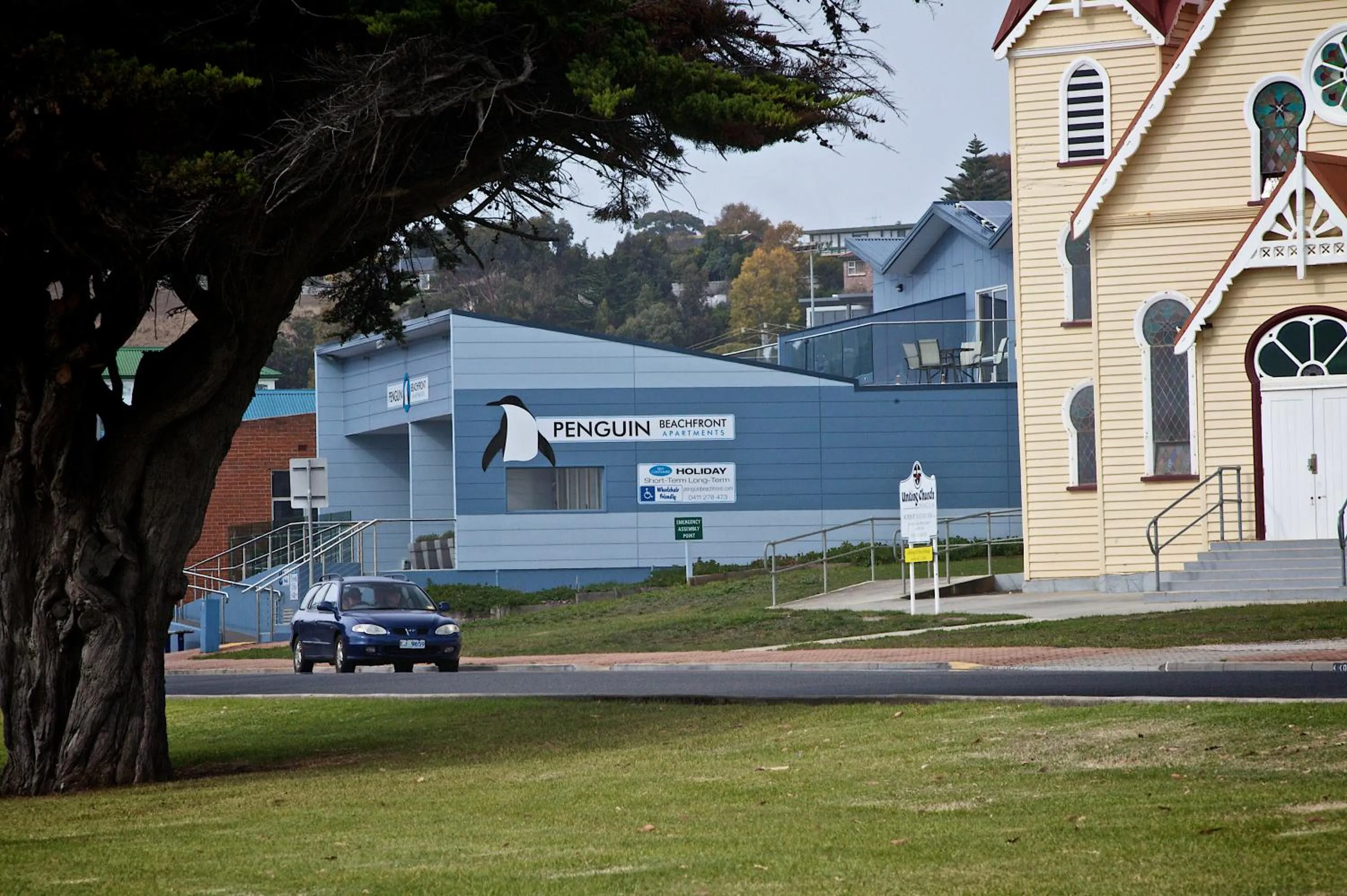 Patio in Penguin Beachfront Apartments