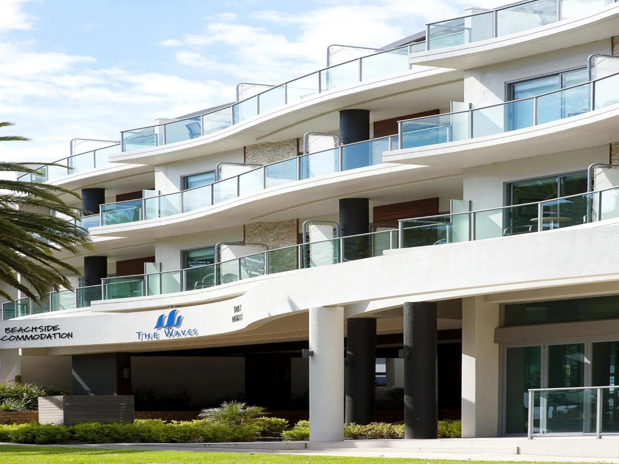Facade/entrance in The Waves Apartments
