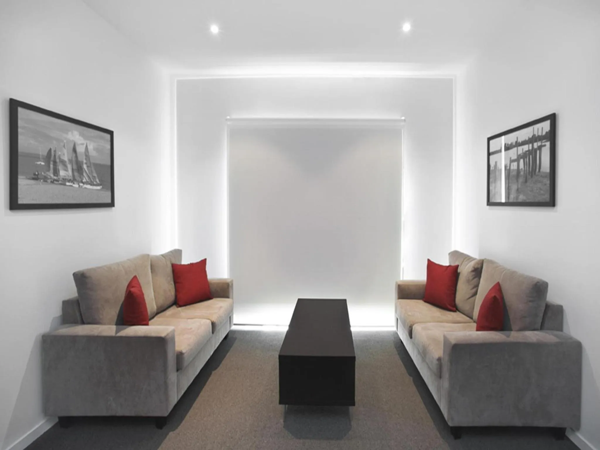 Living room in The Waves Apartments