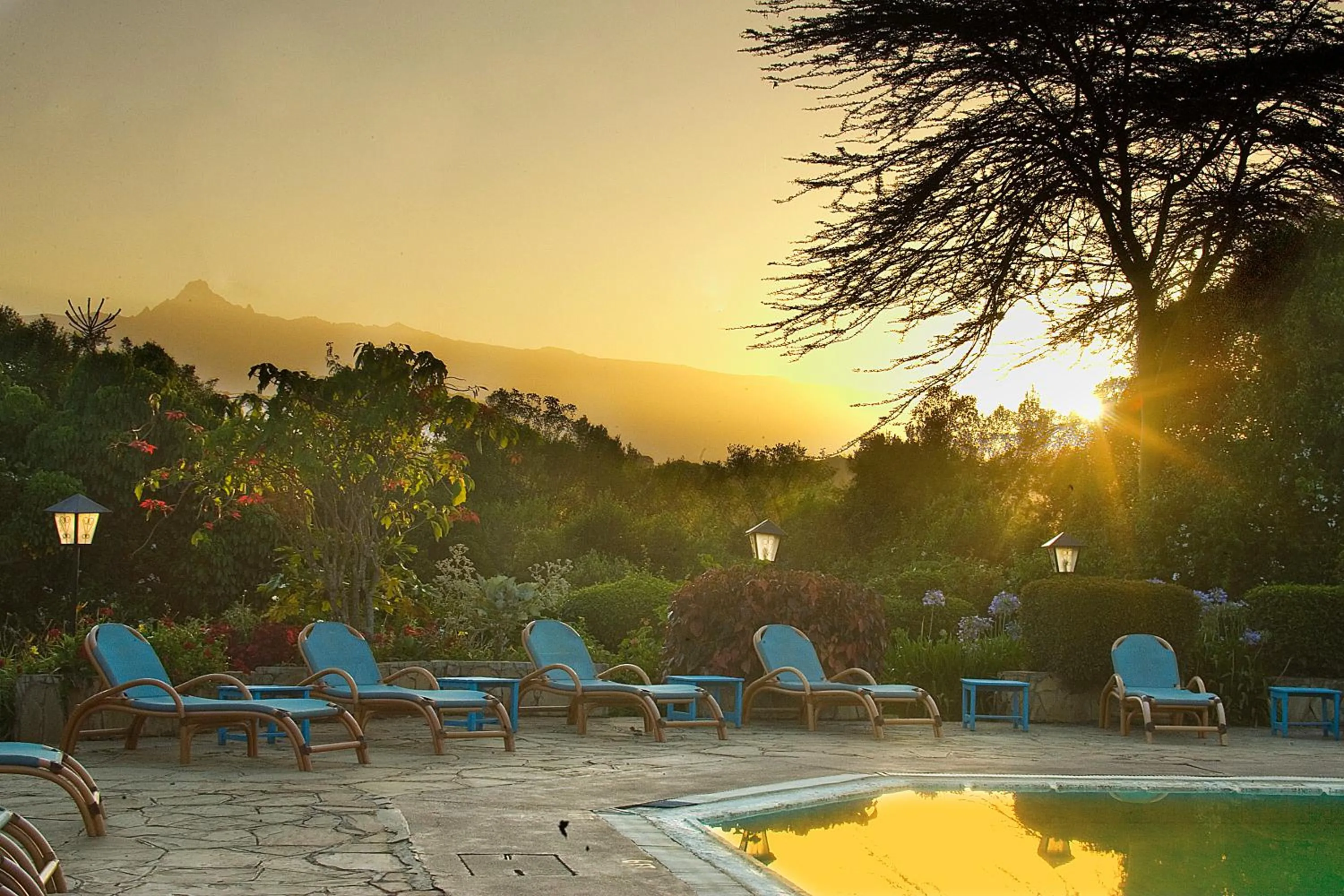 Swimming pool in Naro Moru River Lodge