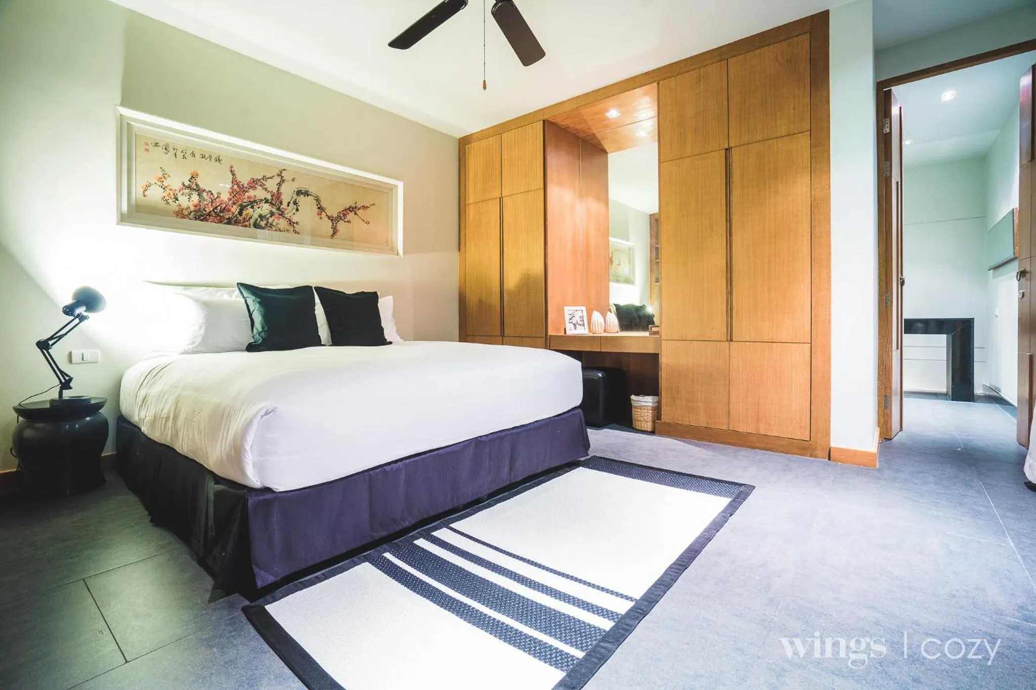 Text overlay, Bed in Wings Phuket Villa by Two Villas HOLIDAY