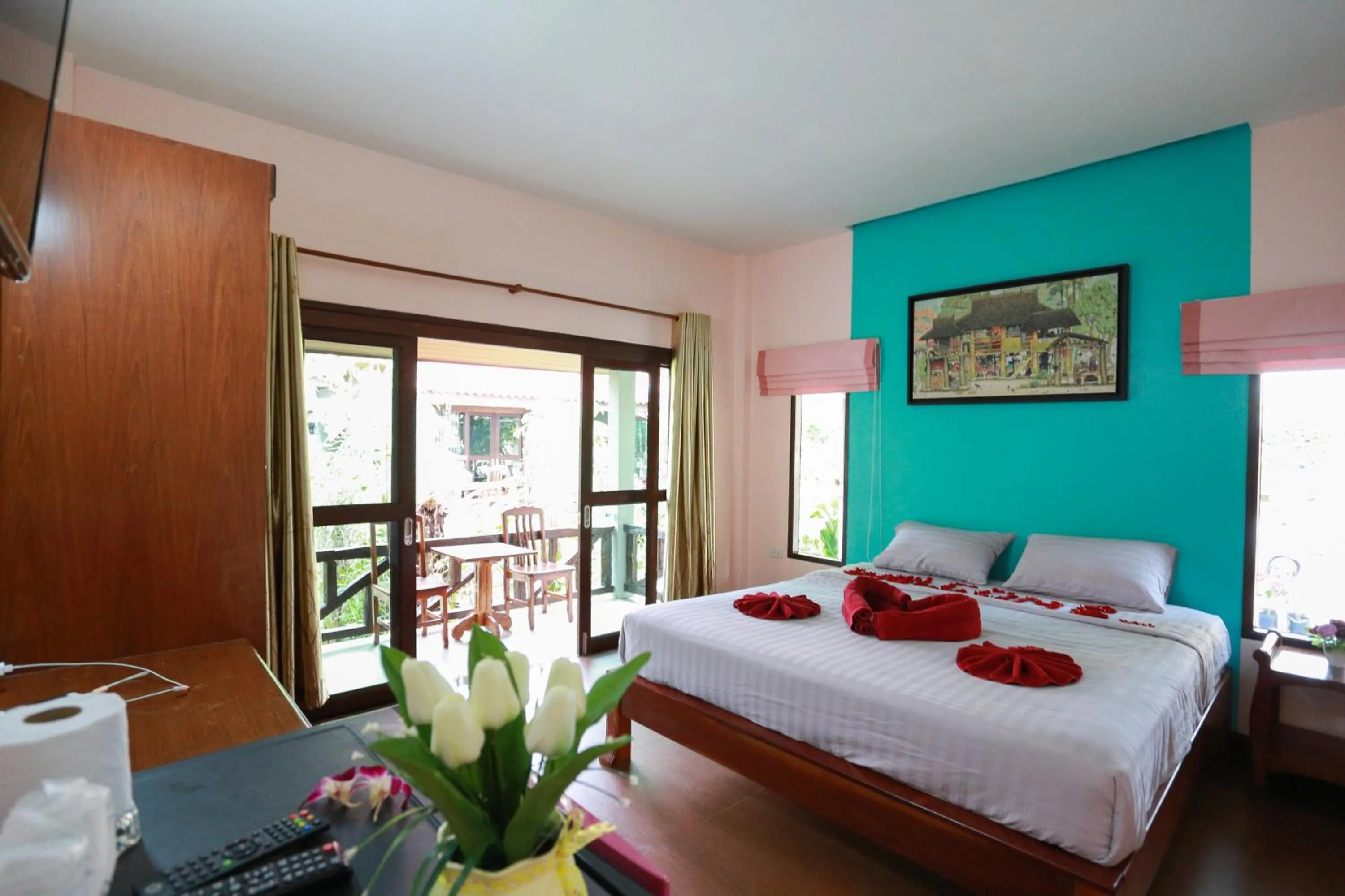 Bed in Sangaroon Bungalow