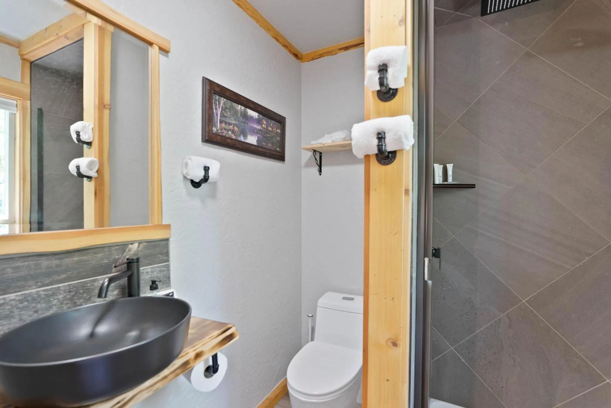 Shower in Lake Village Lodge