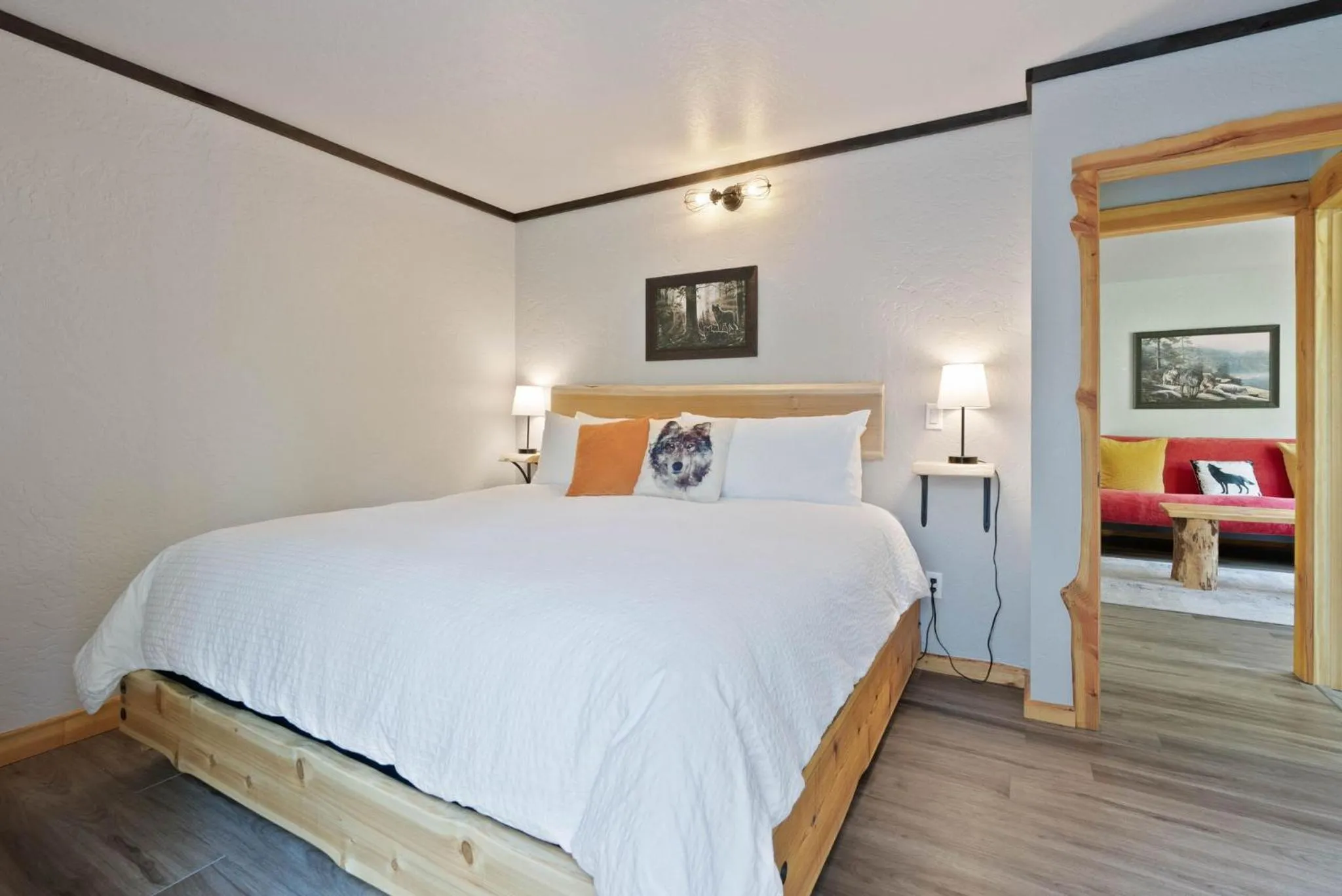 Bed in Lake Village Lodge