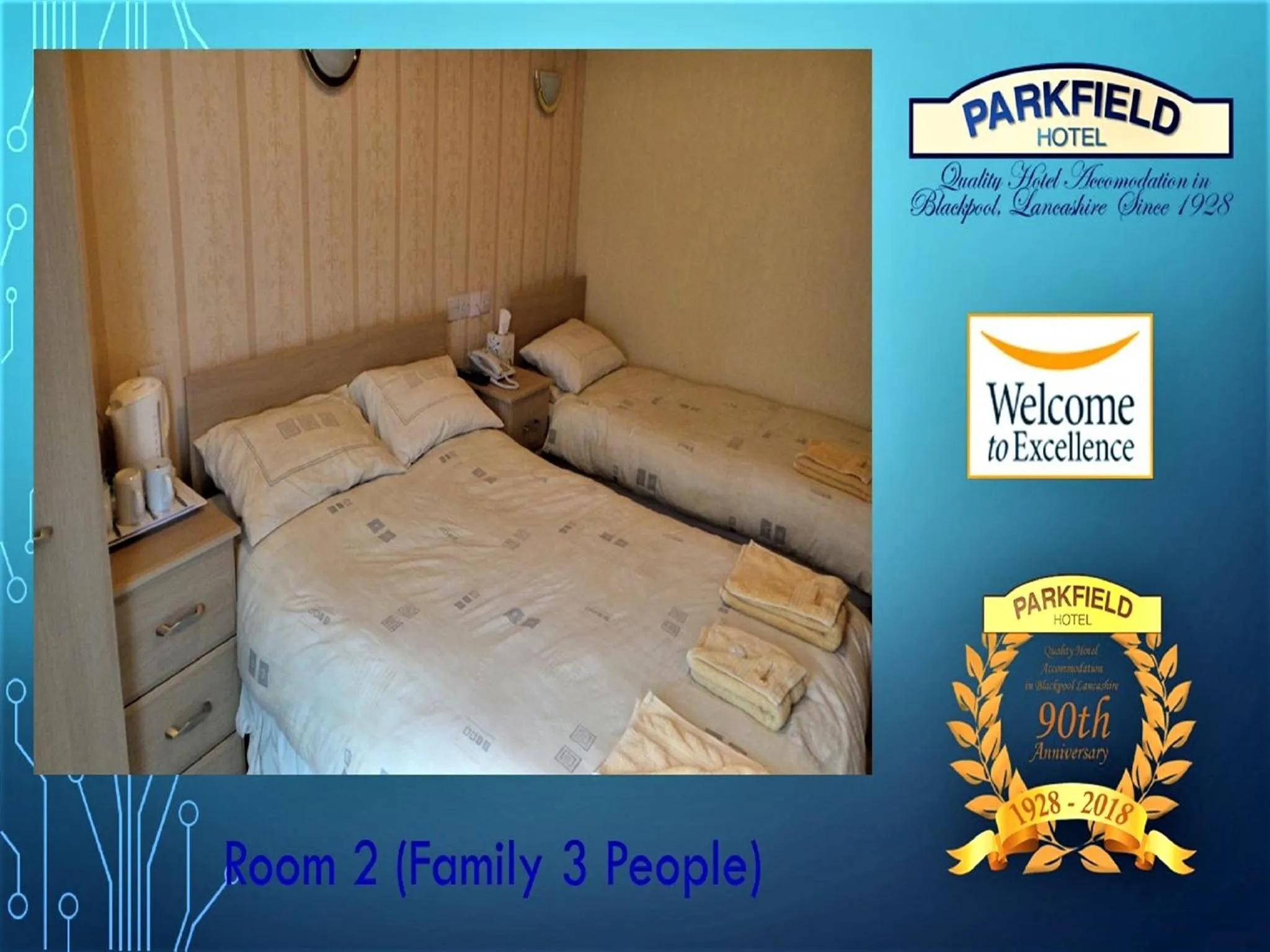 Bed in Parkfield Hotel