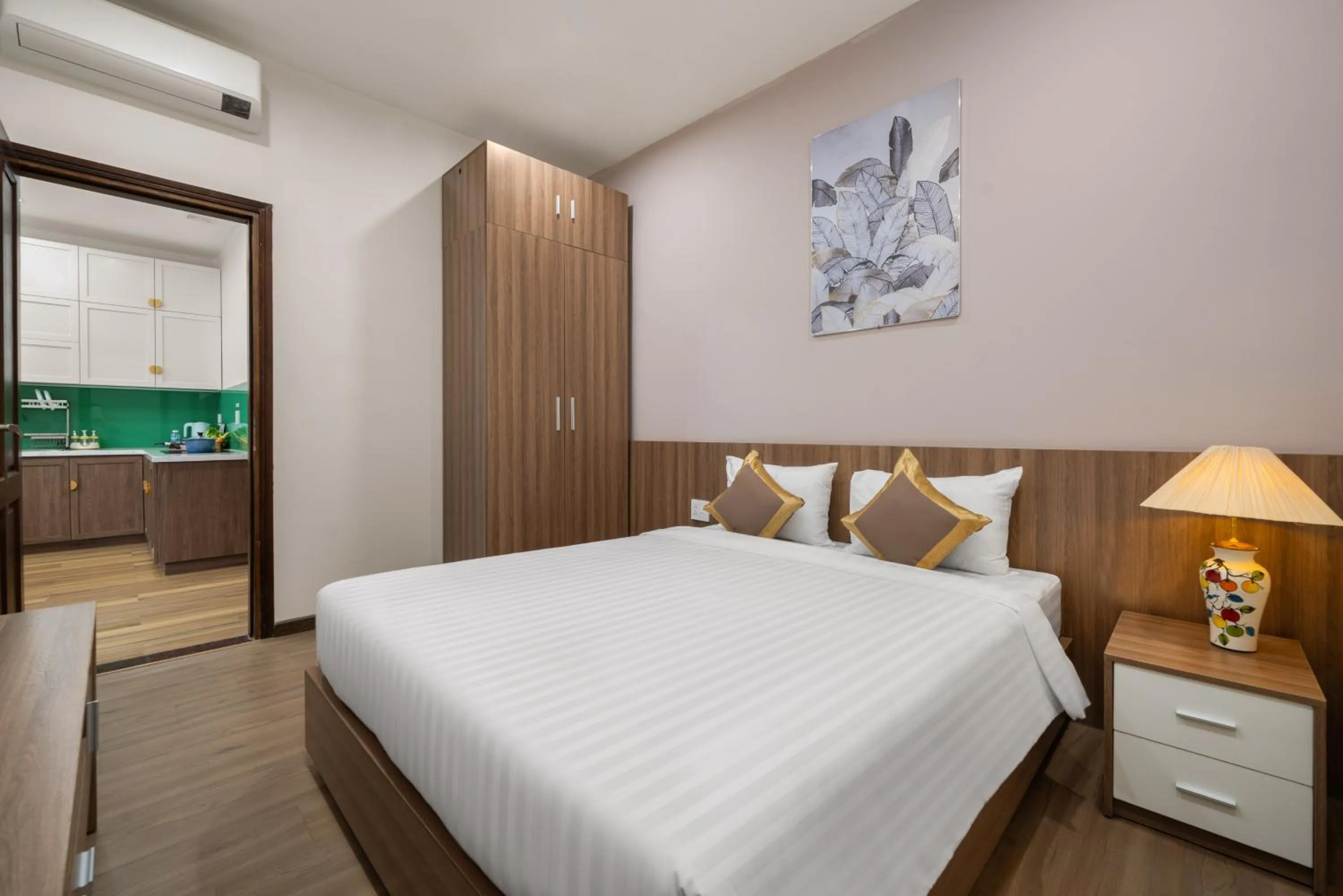 Bed in ATP Galaxy Hotel & Apartment Danang