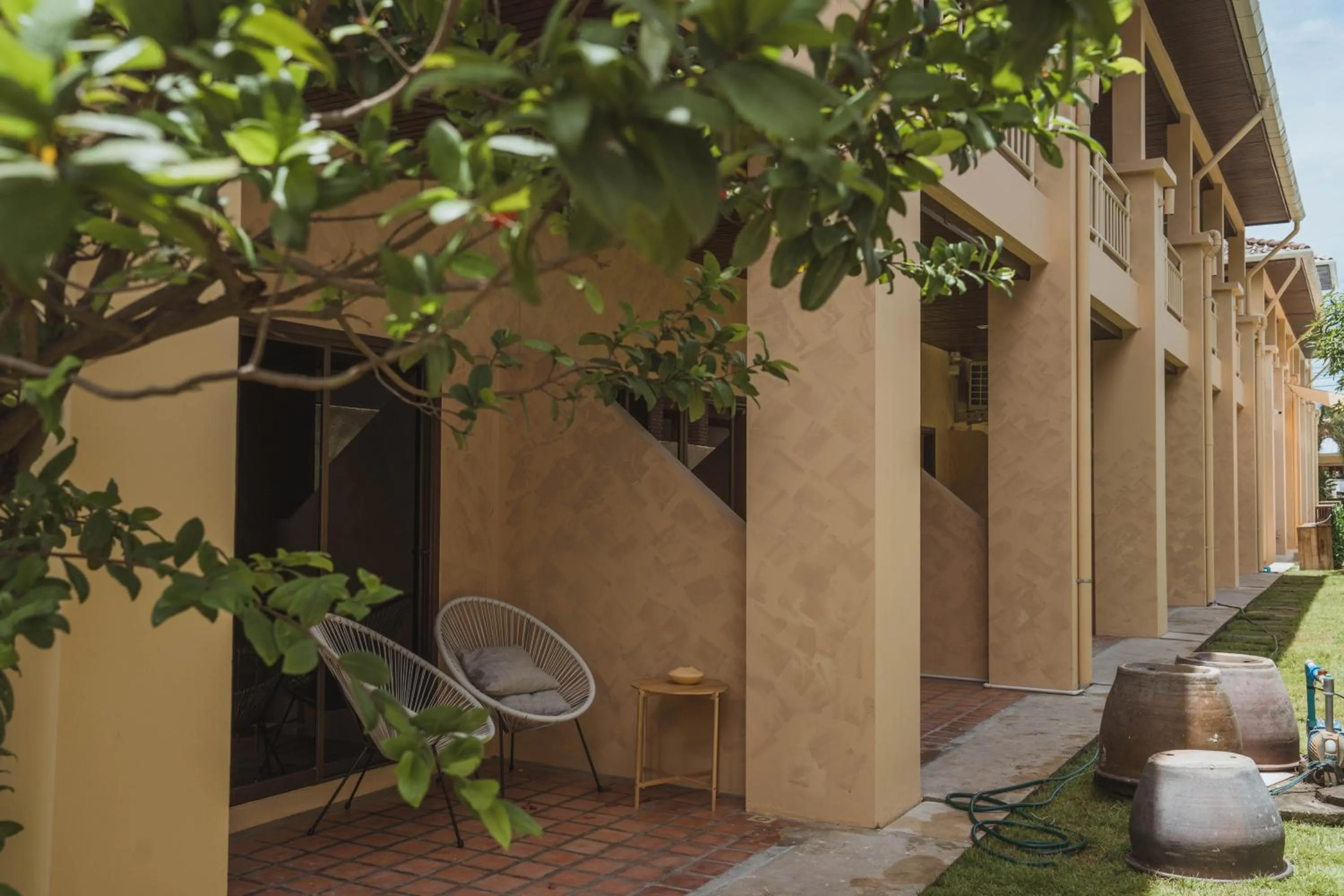 Garden view in Rustic and Blue Getaway