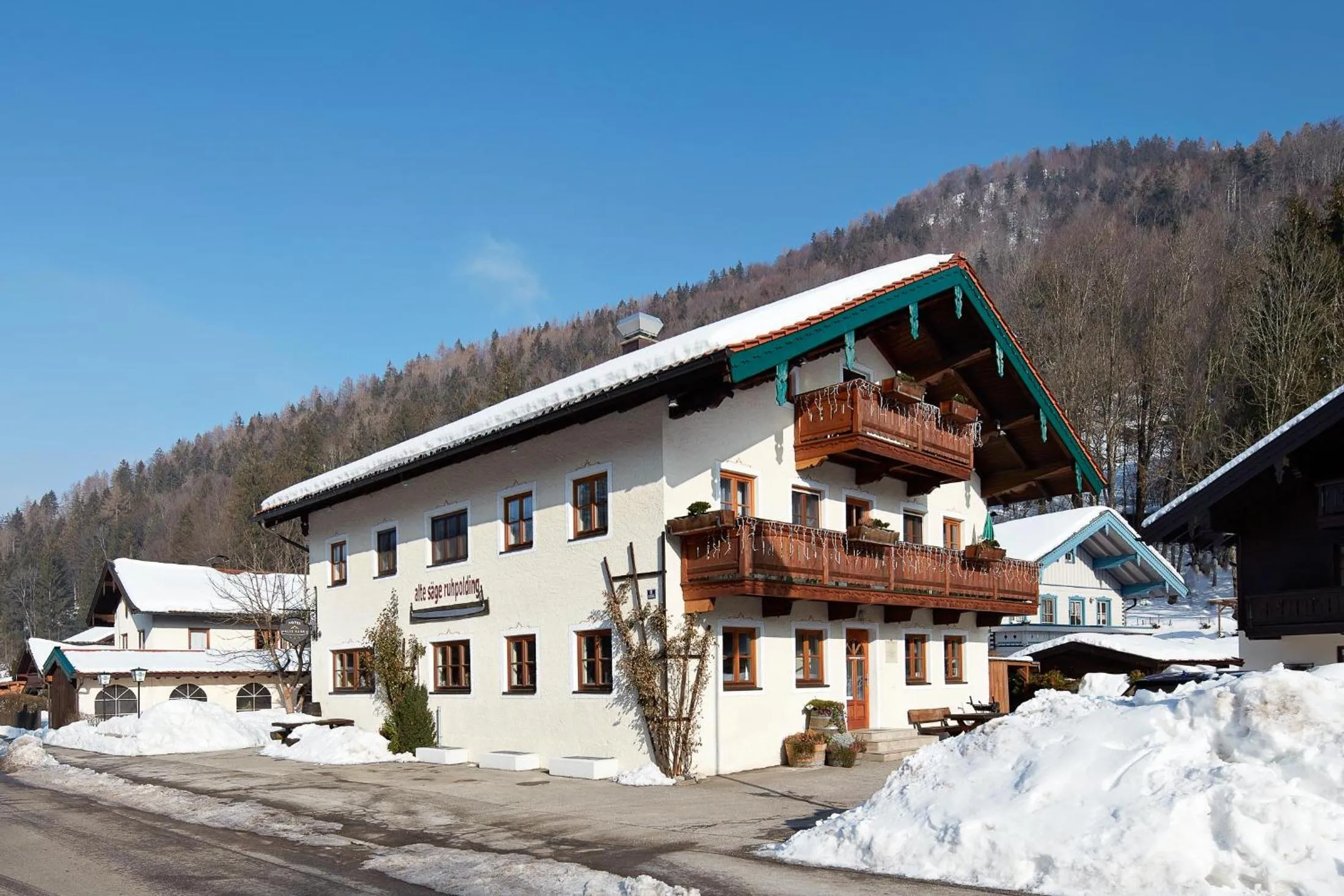 Property building in Hotel Garni Alte Säge Ruhpolding inkl Chiemgaukarte