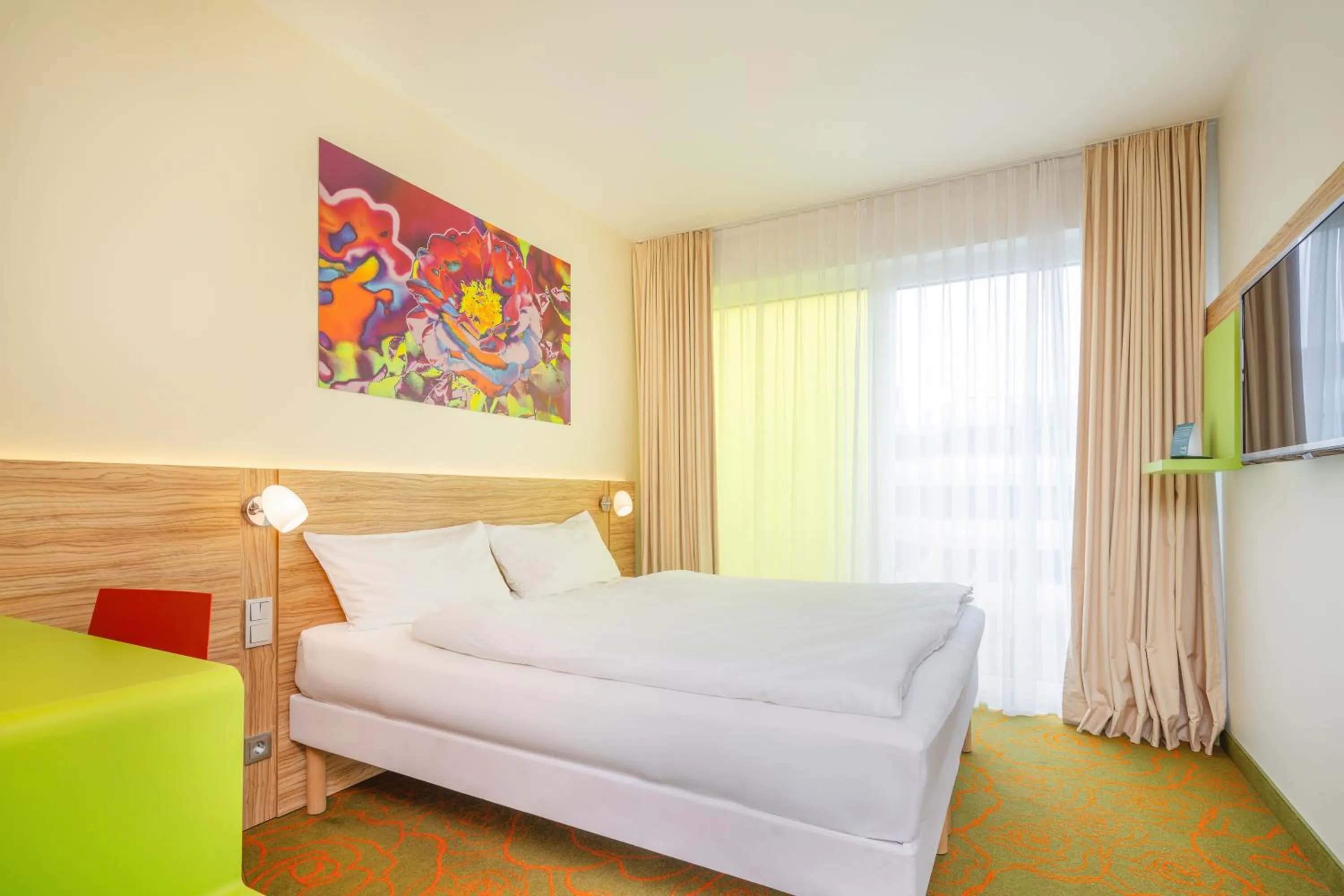 Bed in Hey Lou Hotel Hildesheim