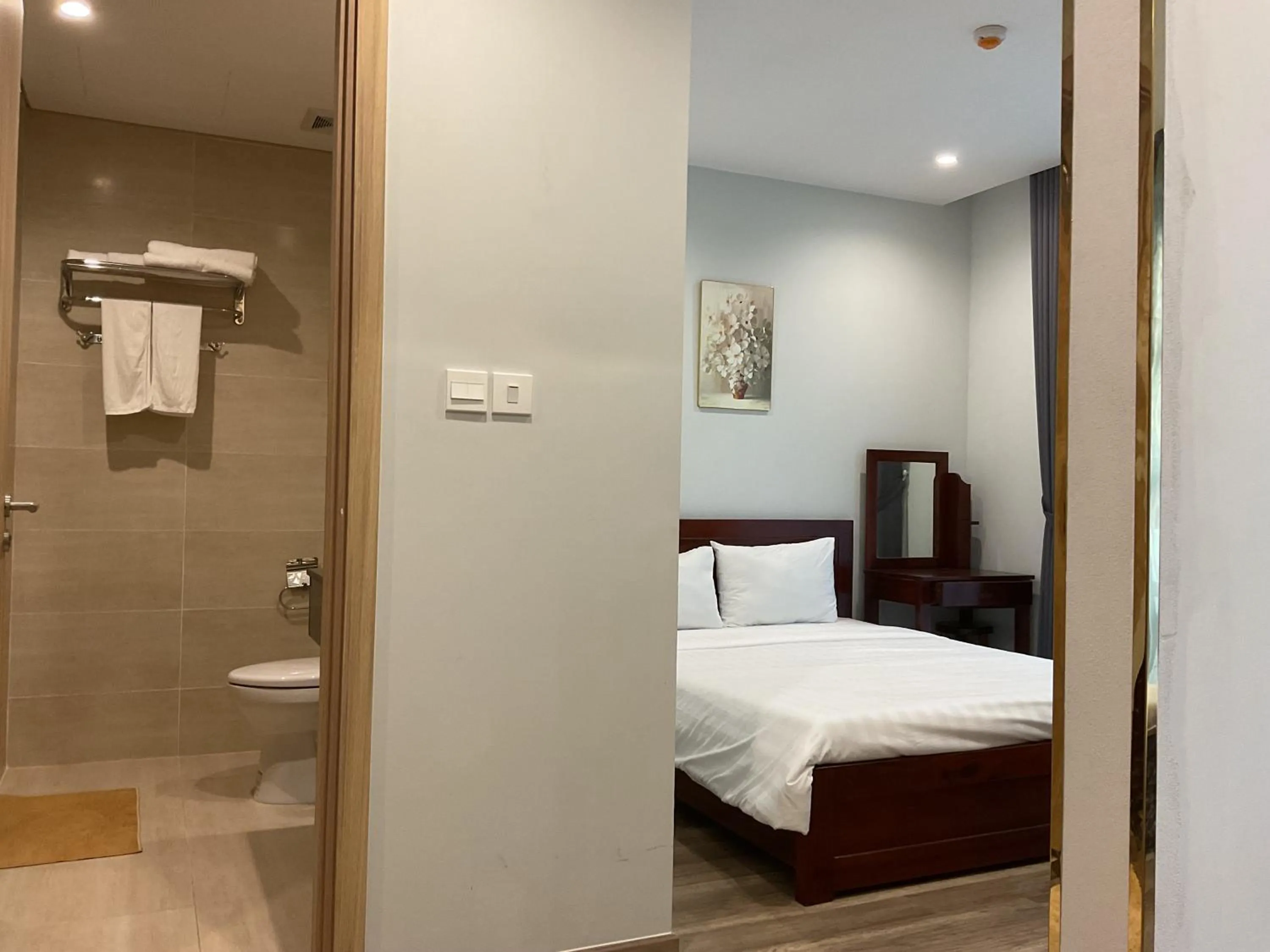 Bed in Green Inn Phu Quoc Hotel