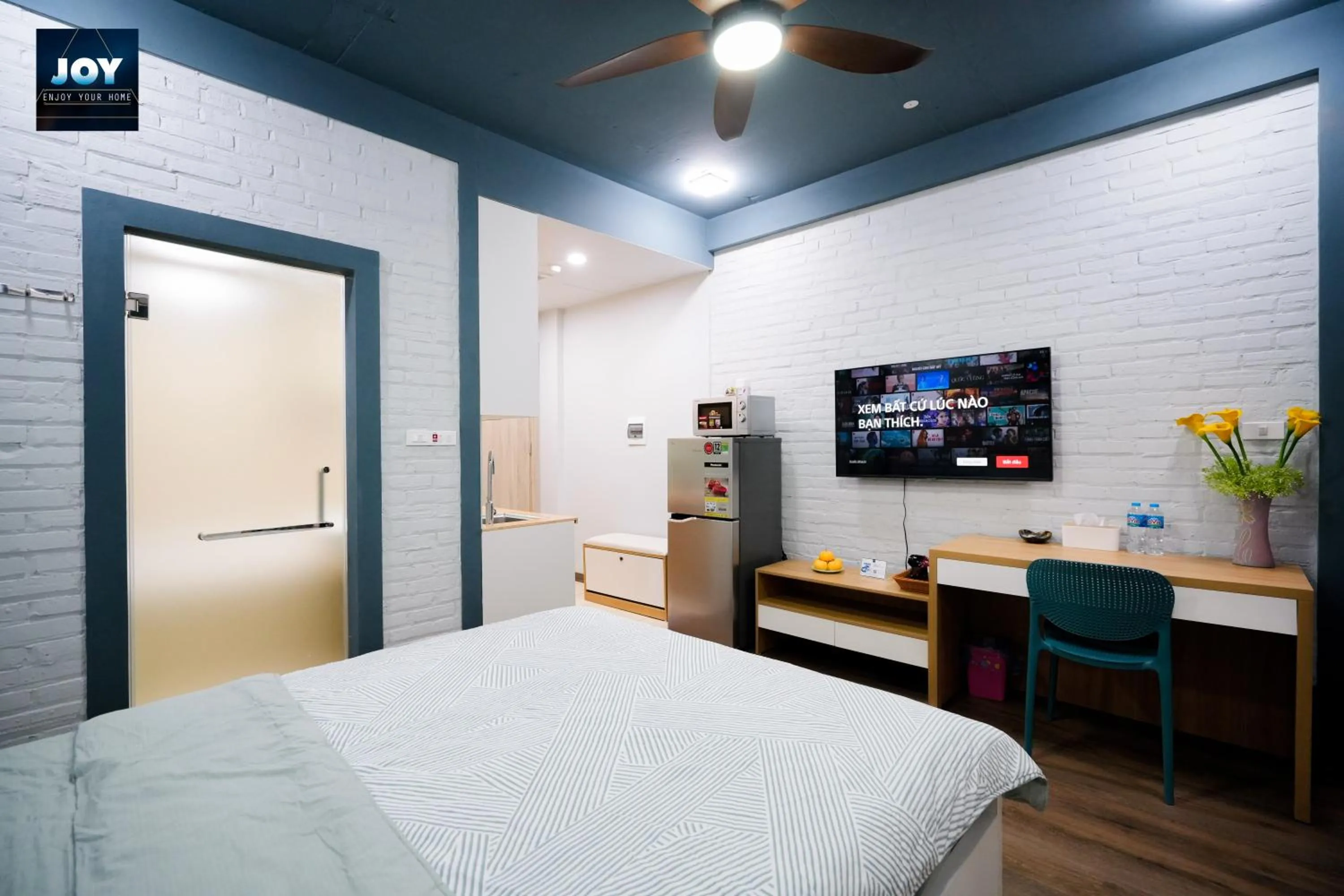 TV and multimedia, Bed in JOY APARTMENT TAY HO