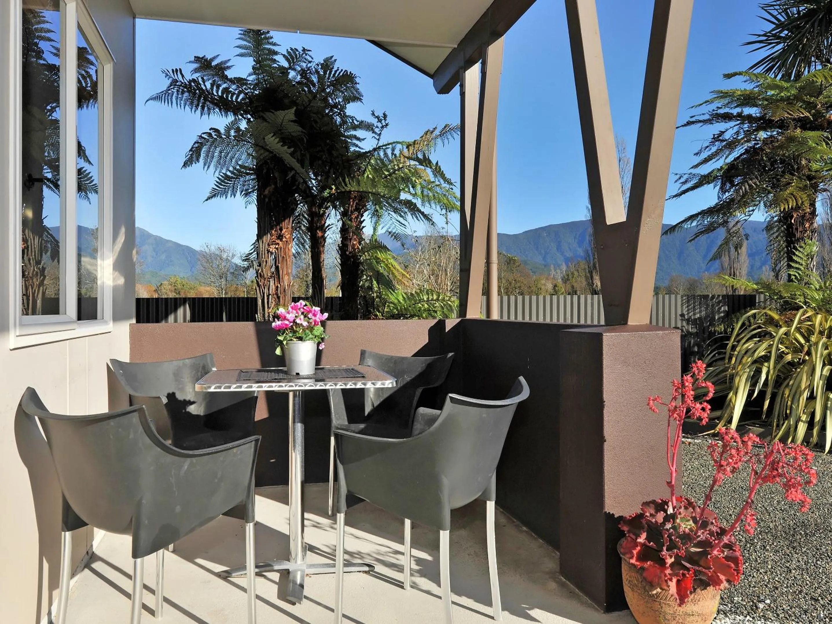 Patio in Mohua Motels