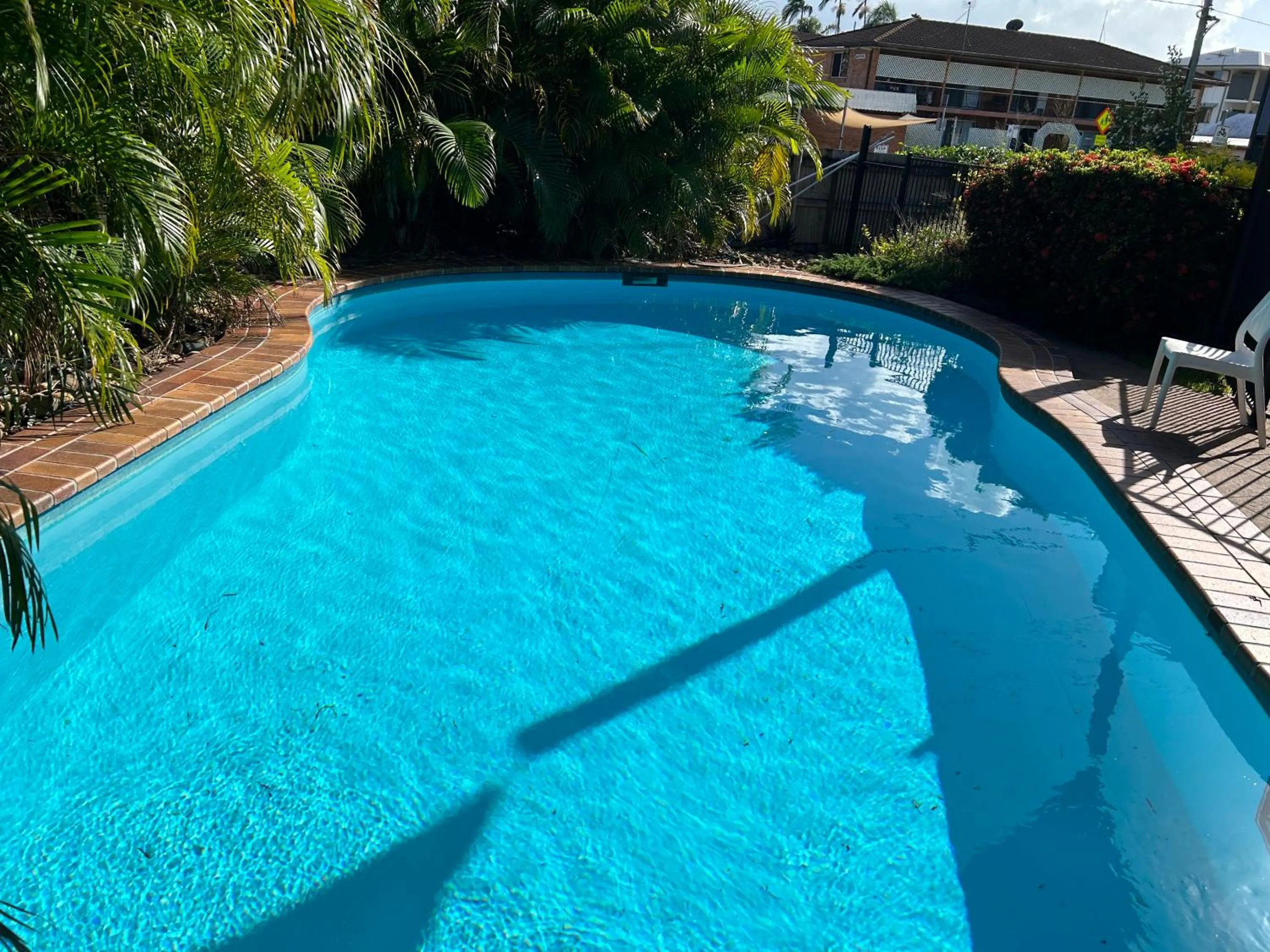 Pool view in Shakespeare Motel
