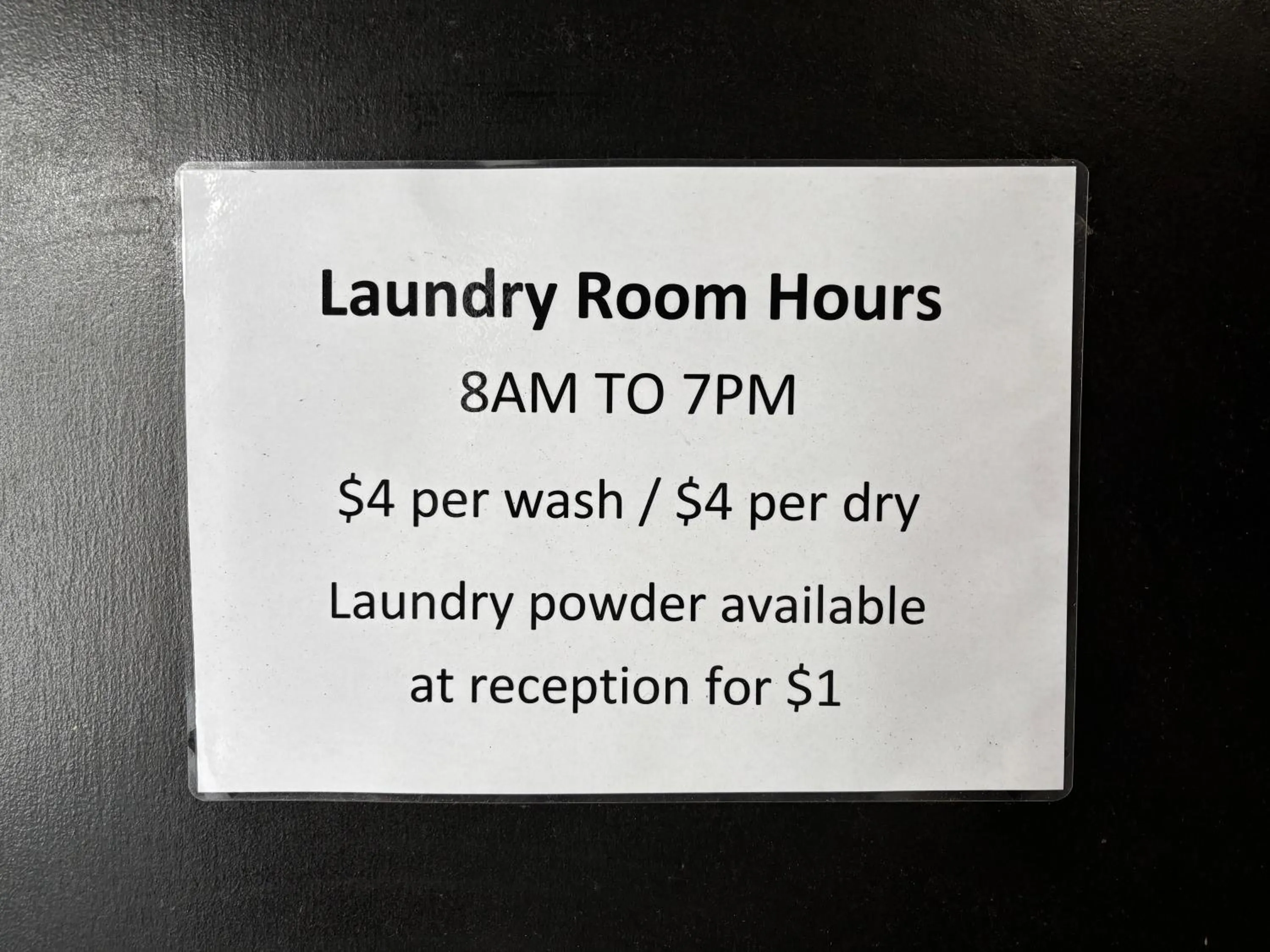 washing machine in Shakespeare Motel