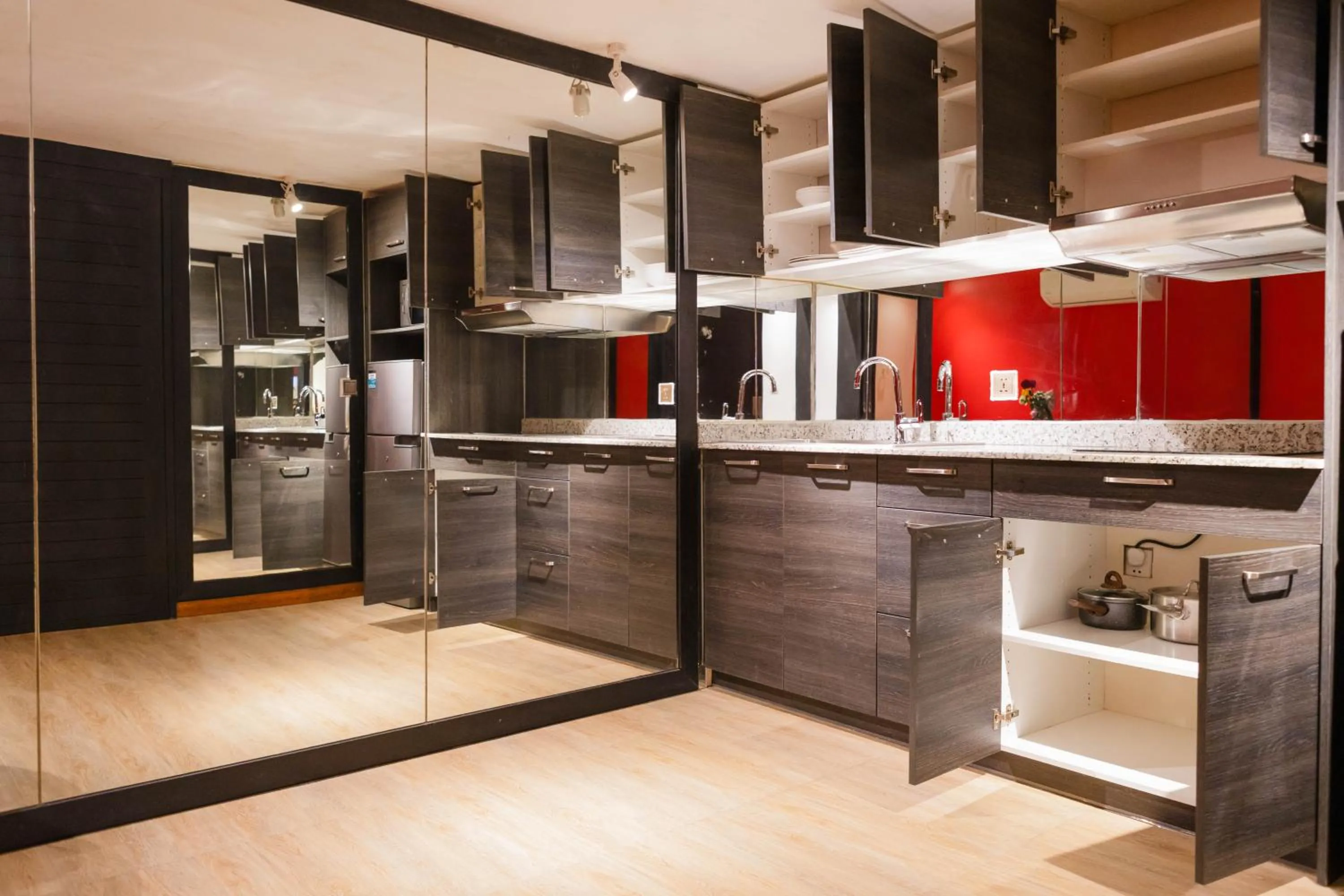 Dining area in La Rose Suites