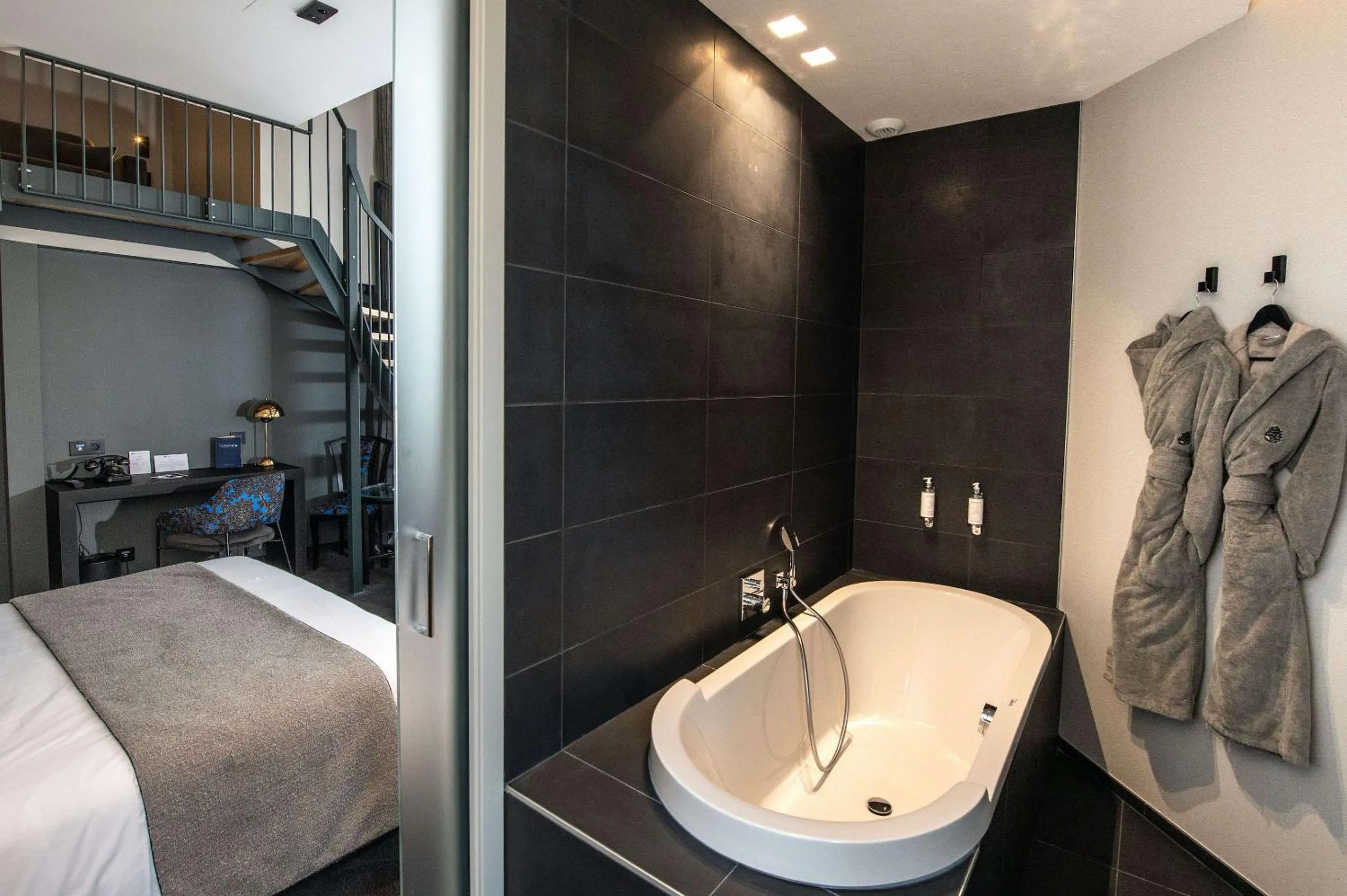 Bathroom, Bed in Best Western Premier Le Chapitre Hotel and Spa
