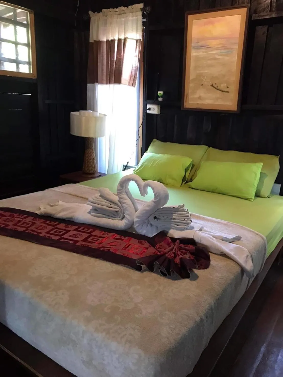 Bed in Leaf House Bungalows SHA PLUS approved